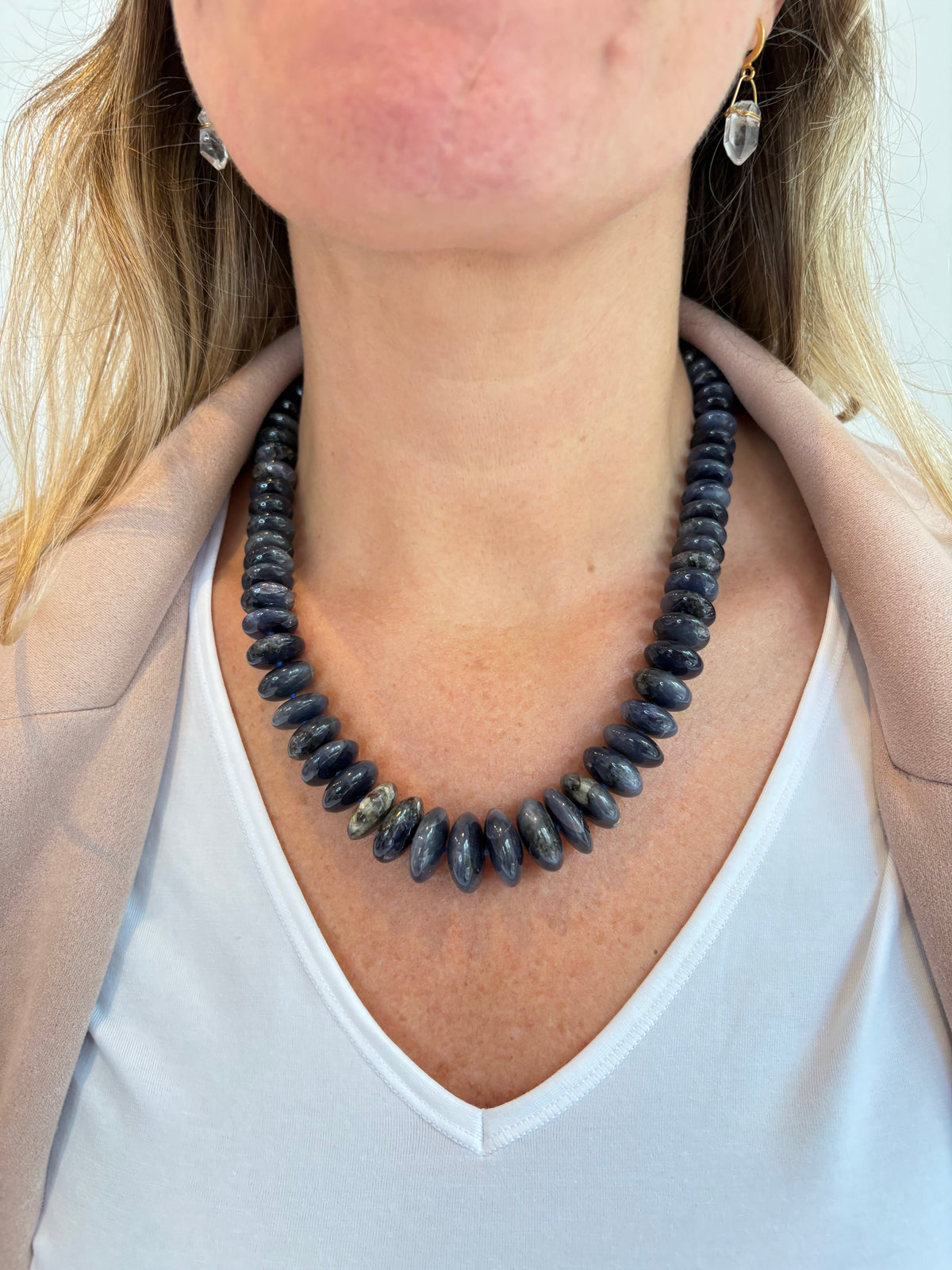 Brazilian Sapphire Beads Necklace - Limited Edition