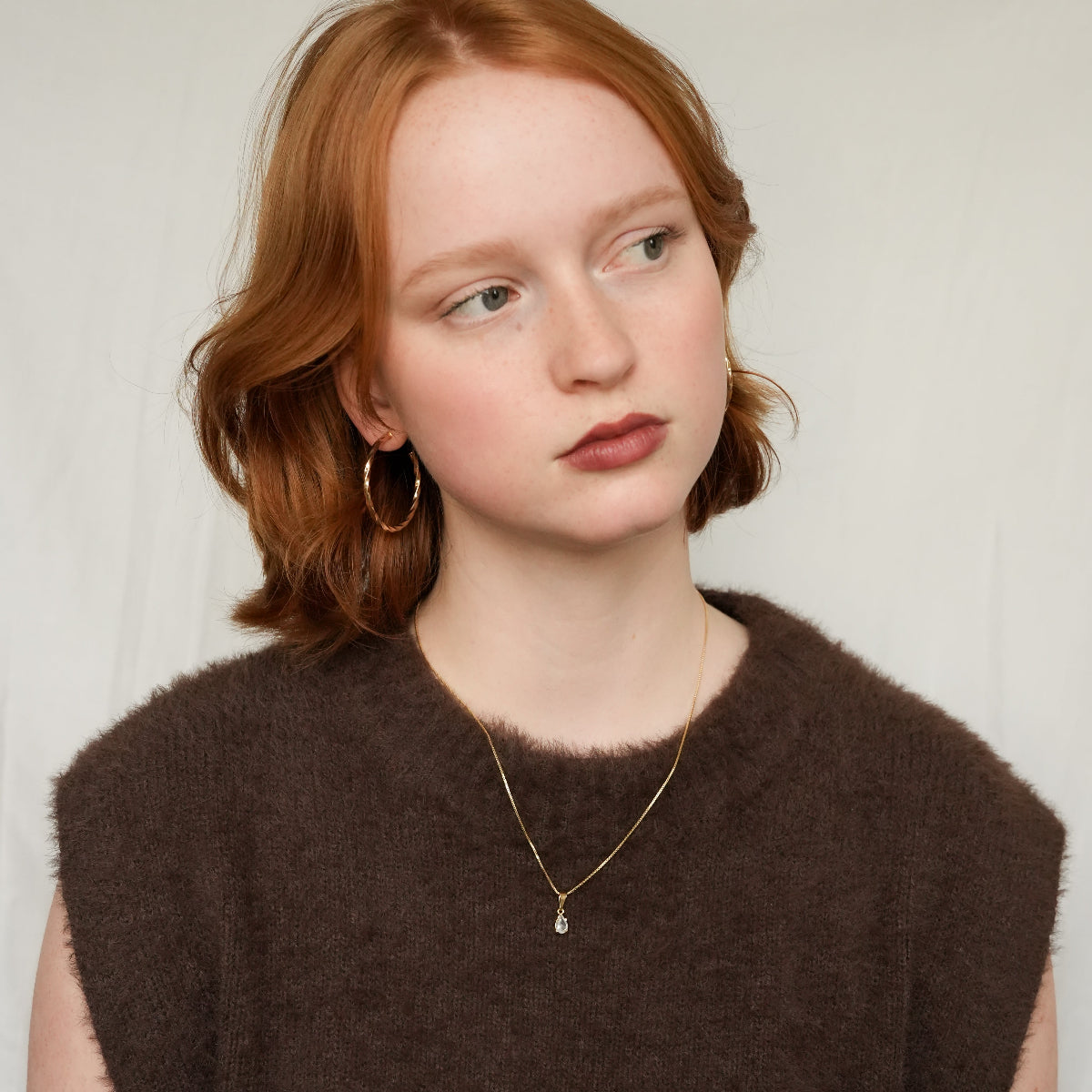 Moonstone Necklace - Little drop - Gold Plated