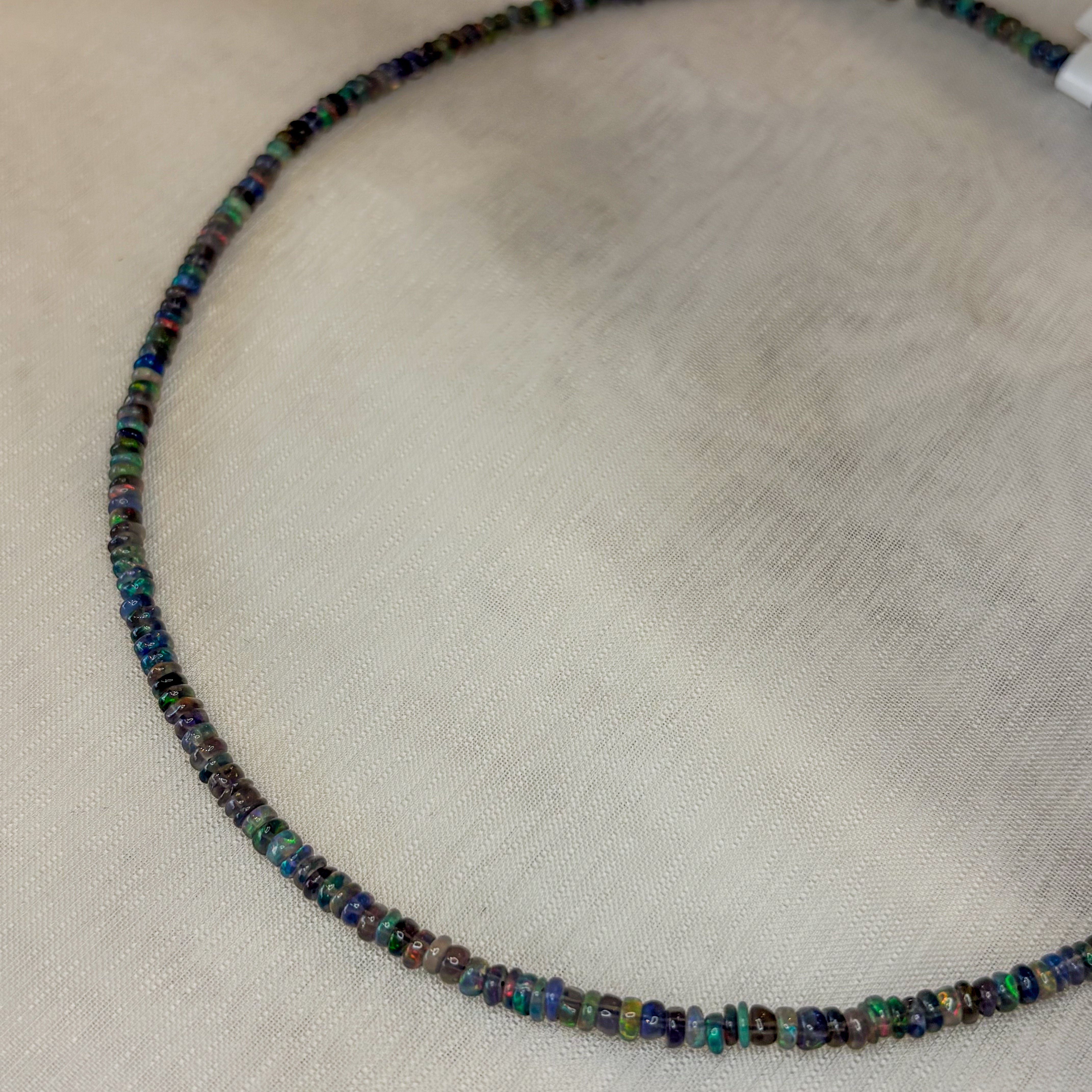 Black Opal Beaded Necklace