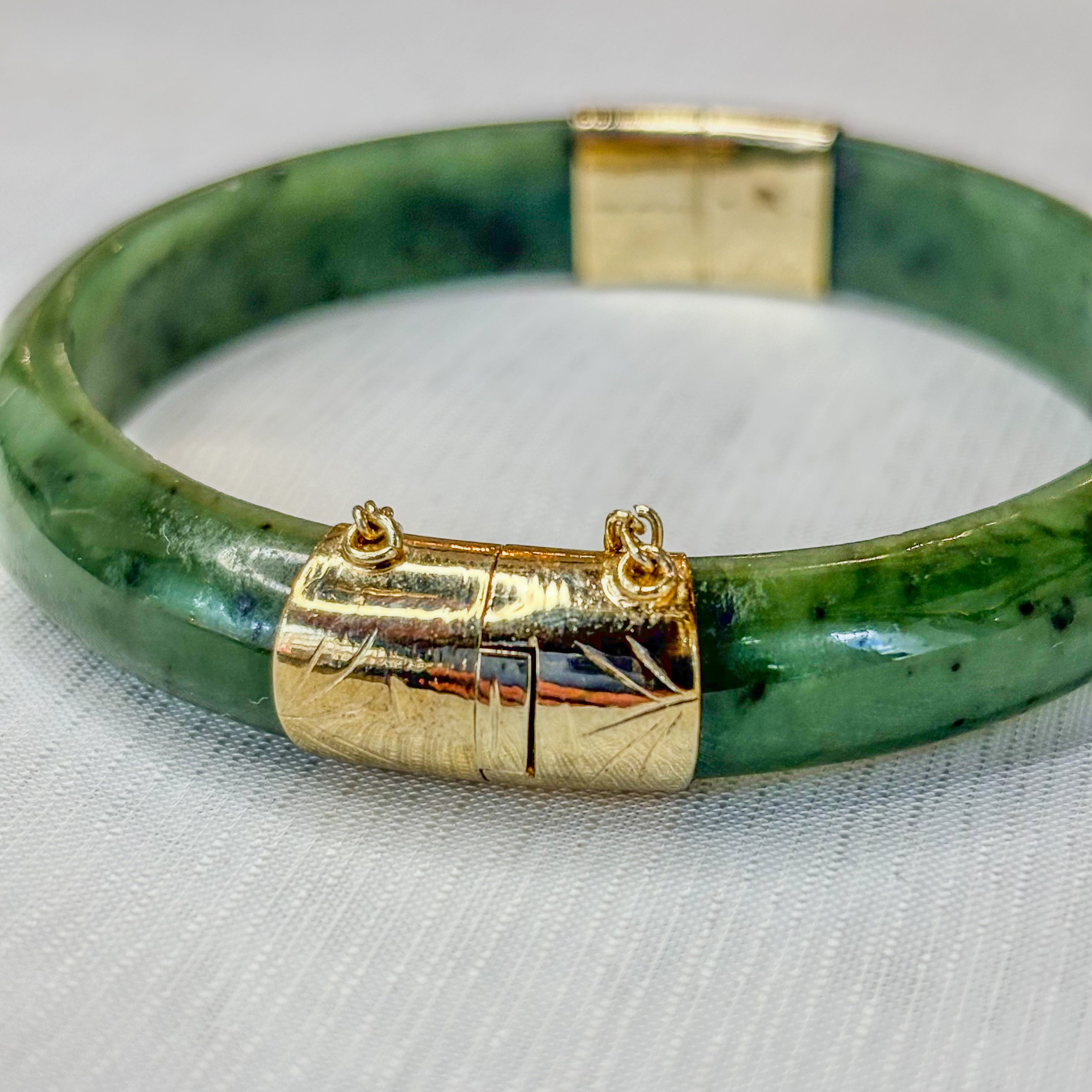 Jade Bangles Bracelet with Opening