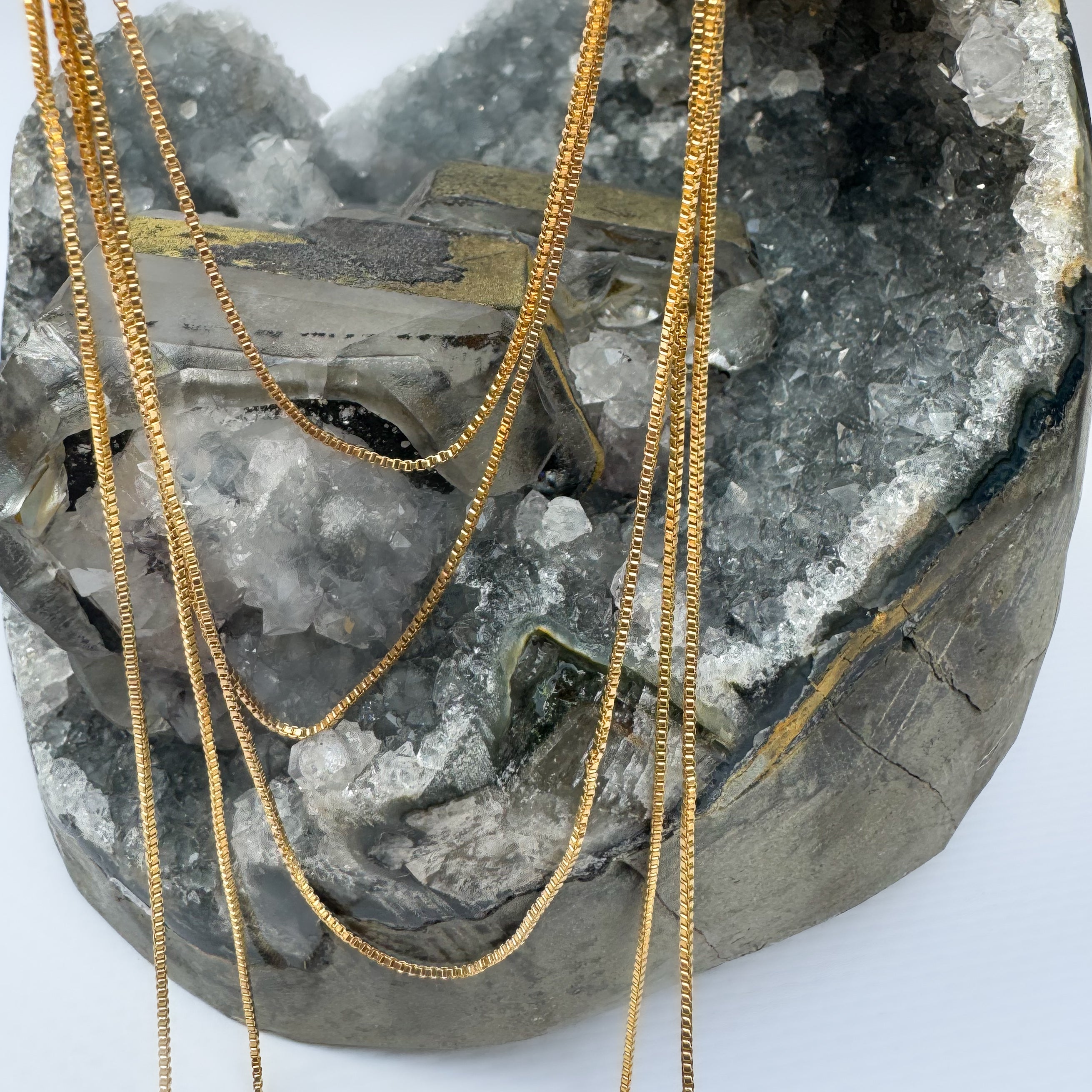 Classic Box Chain - Necklace - Gold Plated