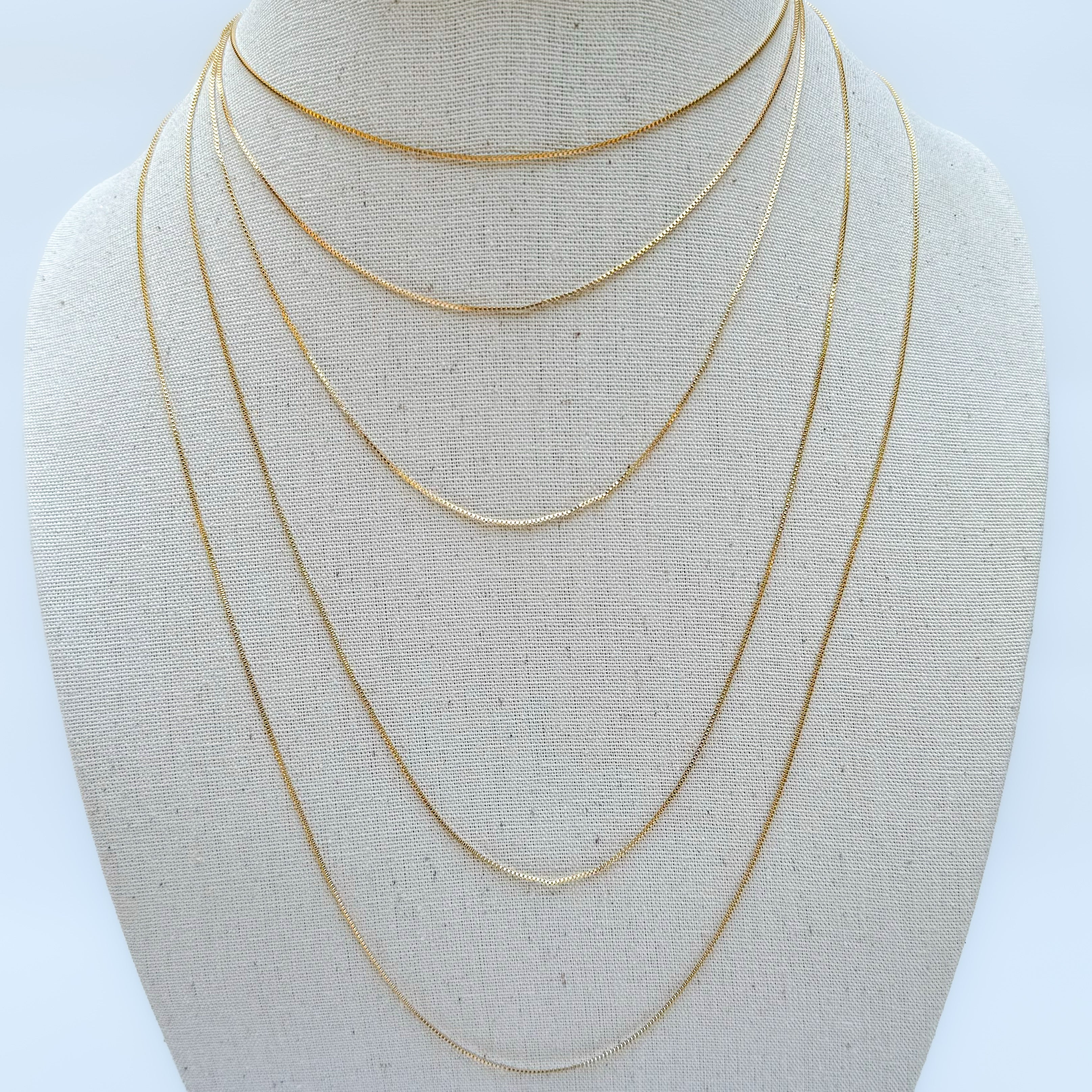 Classic Box Chain - Necklace - Gold Plated