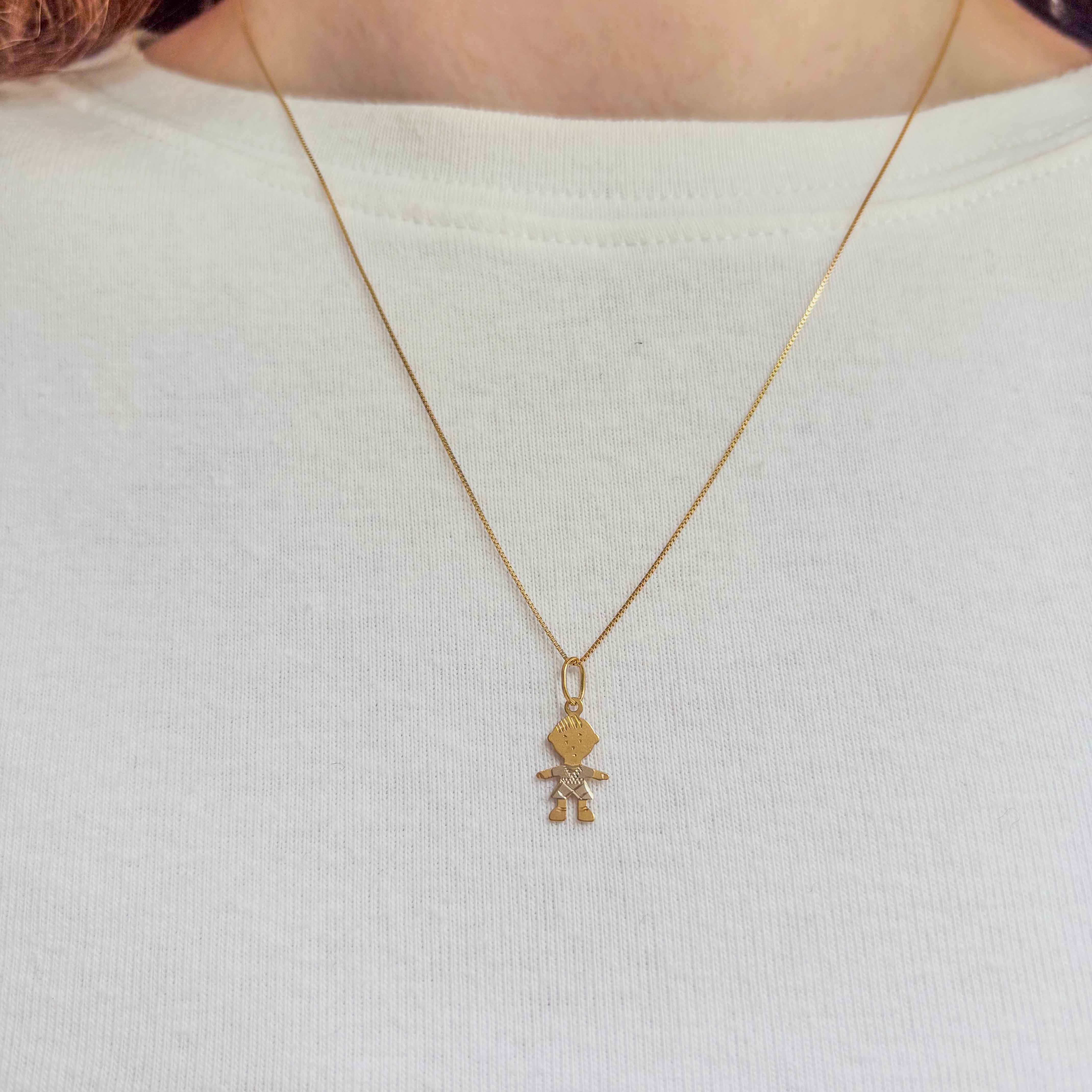 Pendant Little Boy Pendant 18k Solid Gold