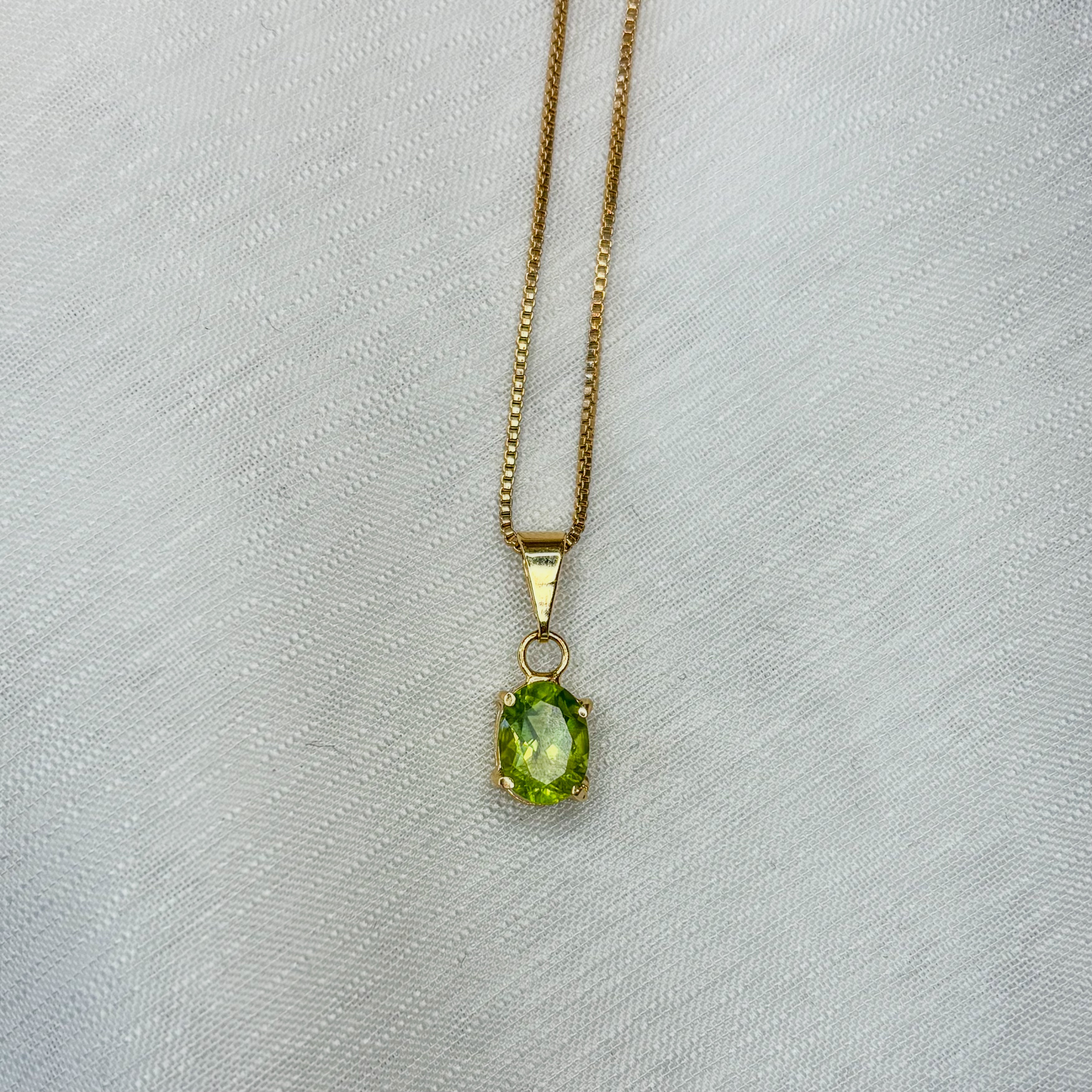 Peridot Pendant Gold Plated