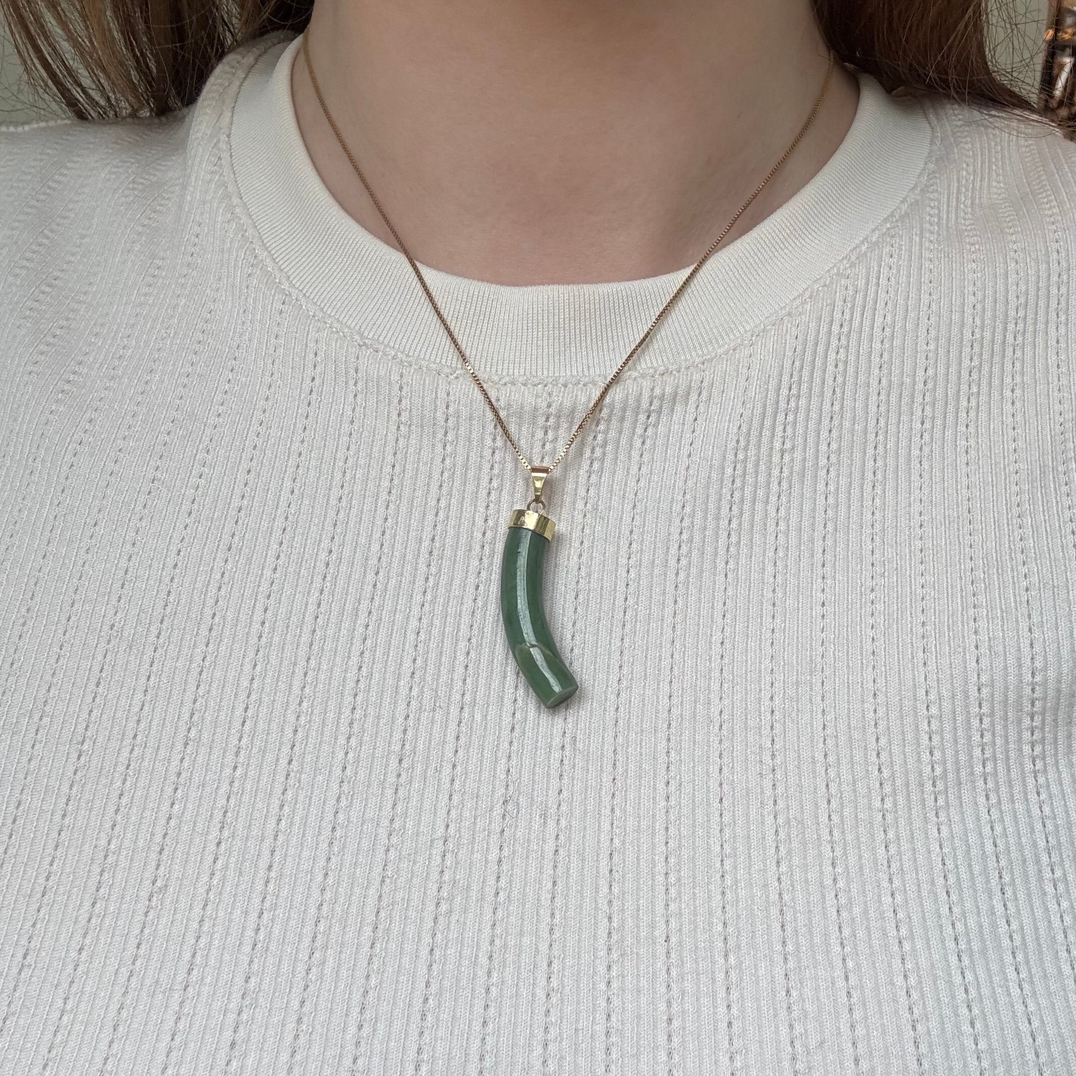 Jade Pendant - Sticks - Gold Plated