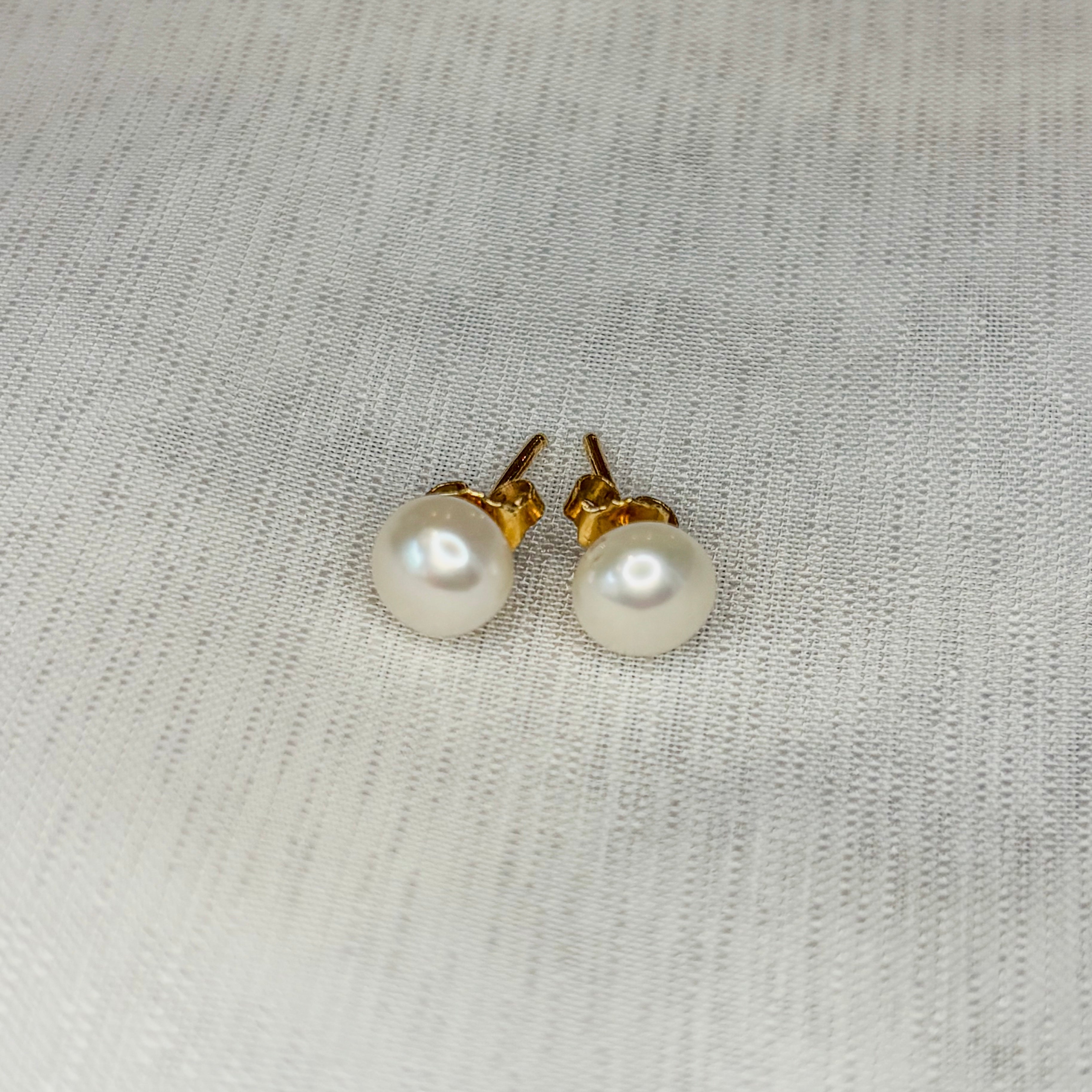 Pearl Earrings - 14k Solid Gold