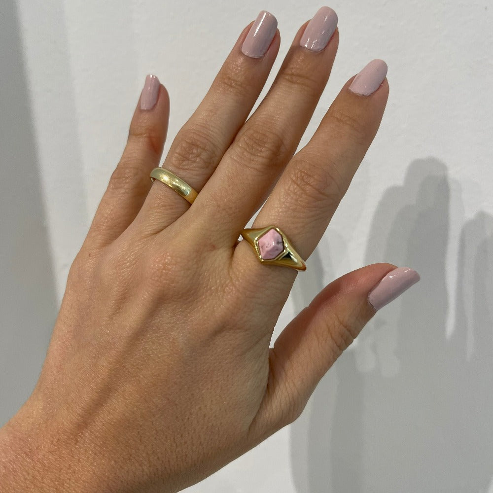 Rhodochrosite Ring