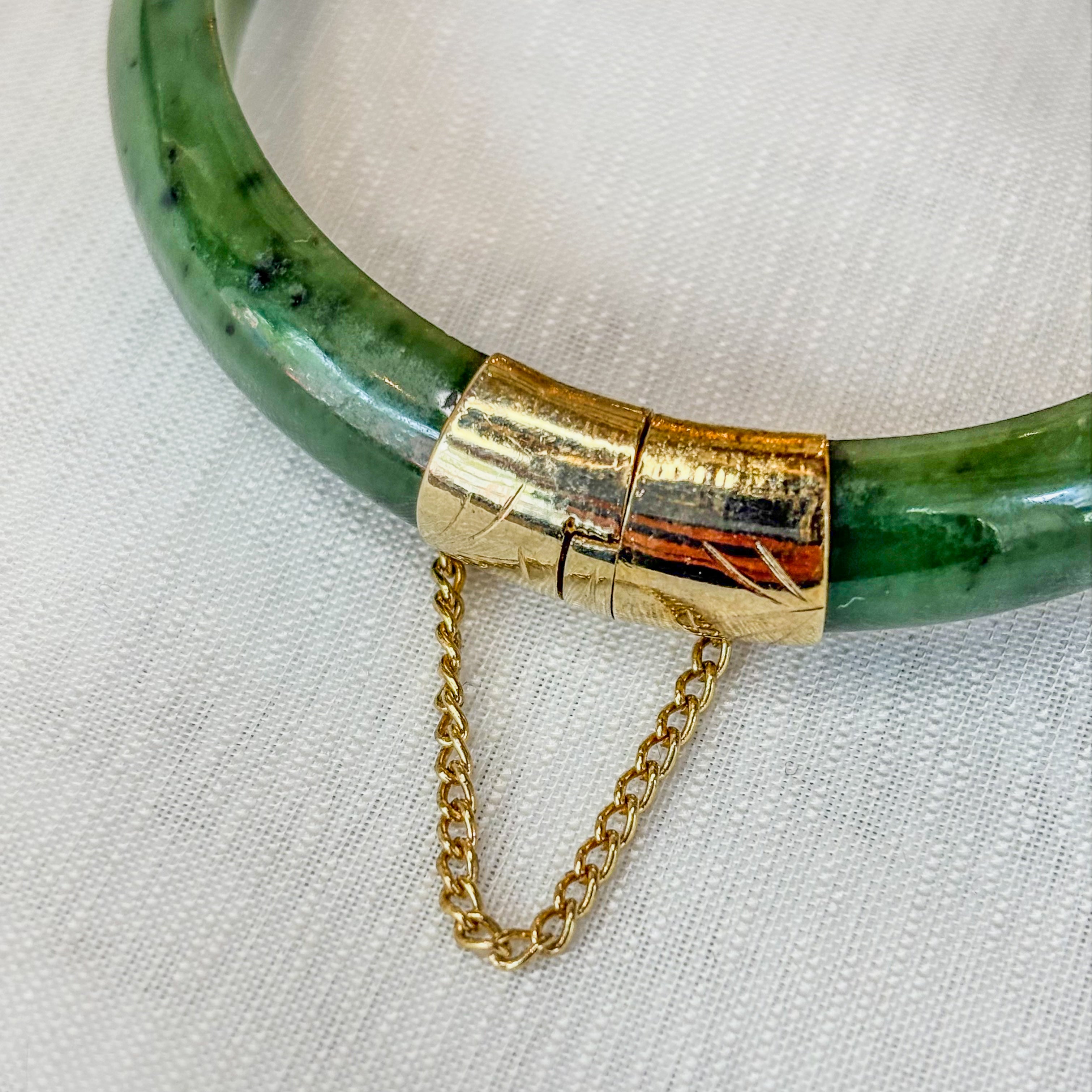 Jade Bangles Bracelet with Opening