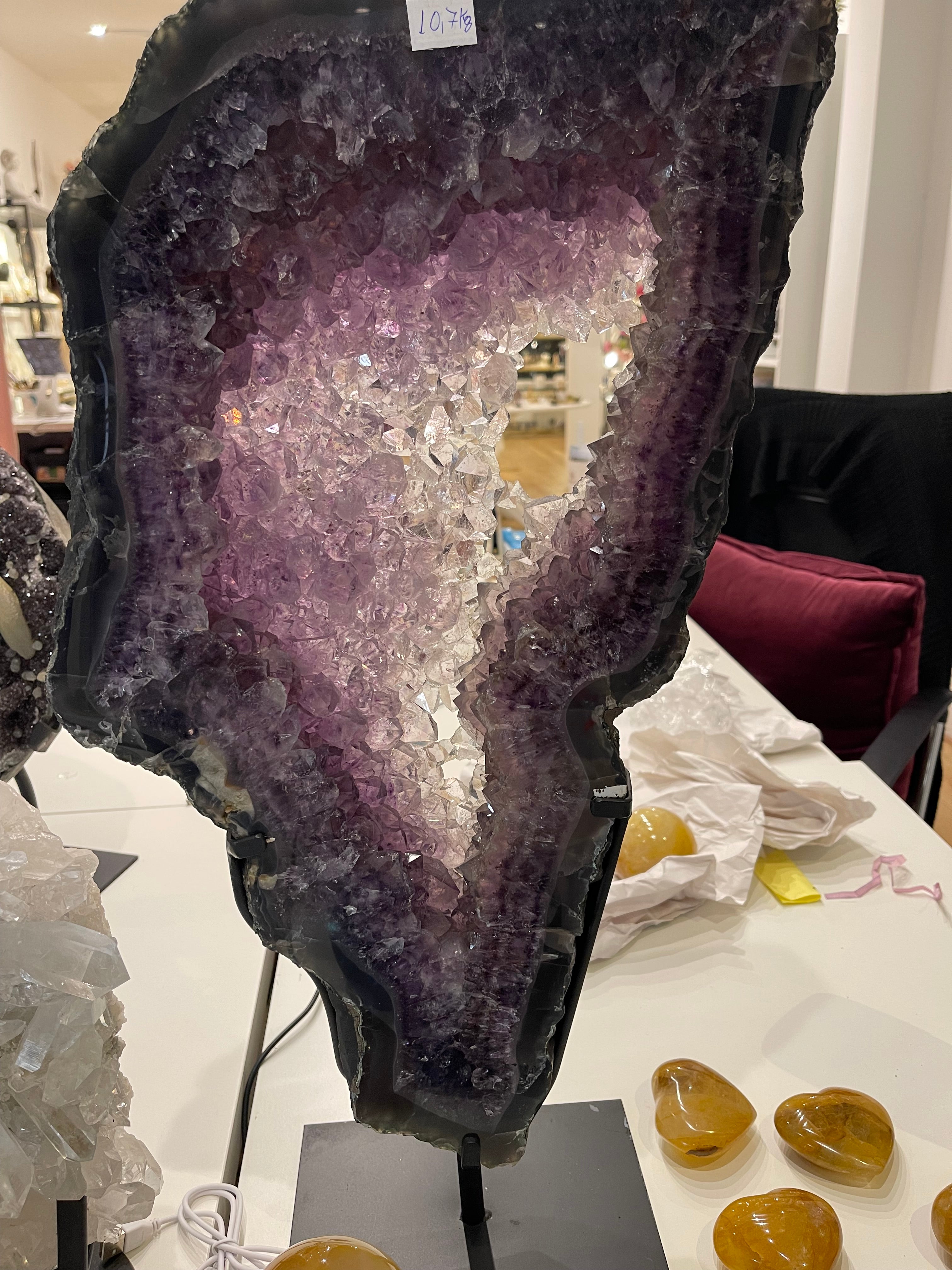 Statement Amethyst on stand - 54cm high - Gorgeus in both sides