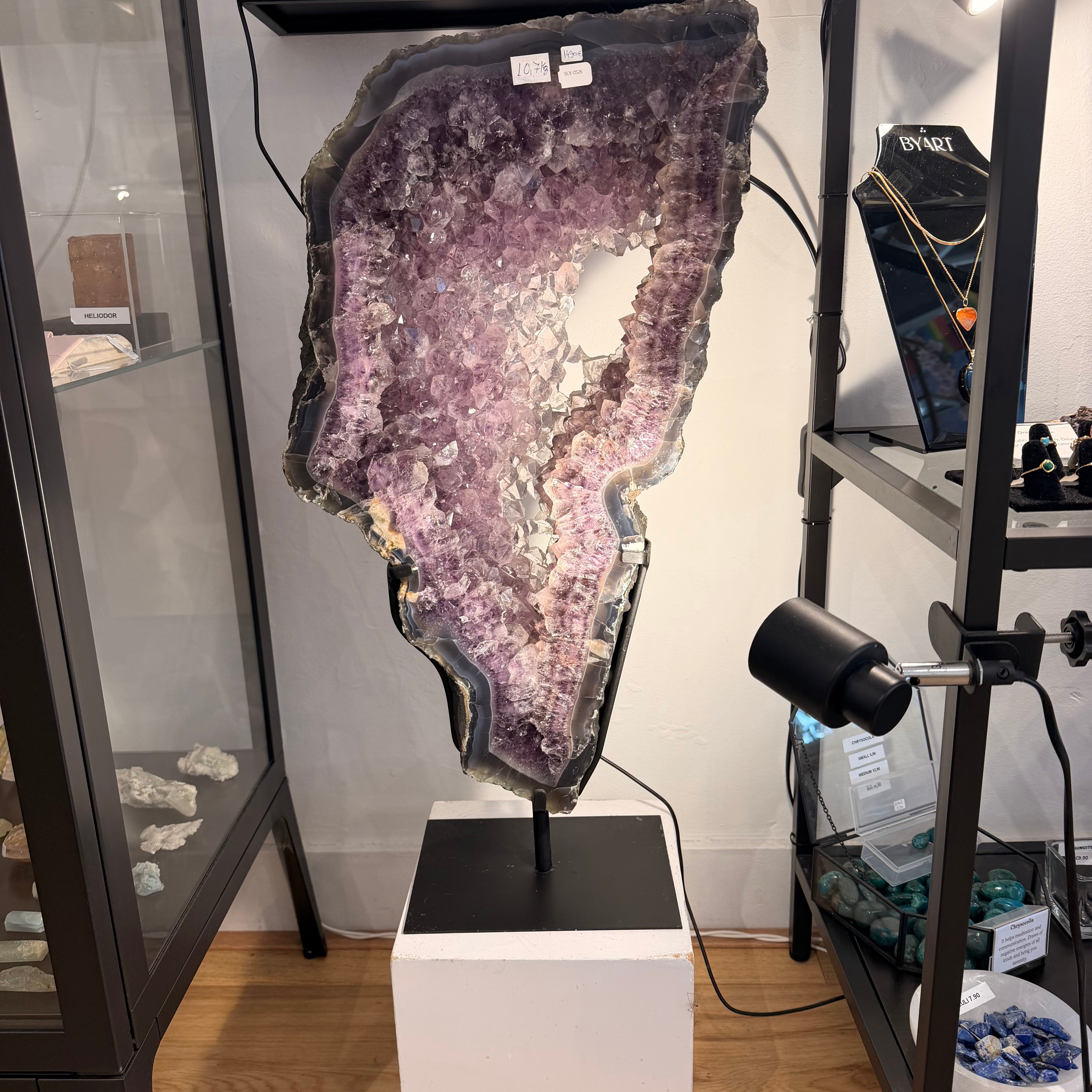 Statement Amethyst on stand - 54cm high - Gorgeus in both sides
