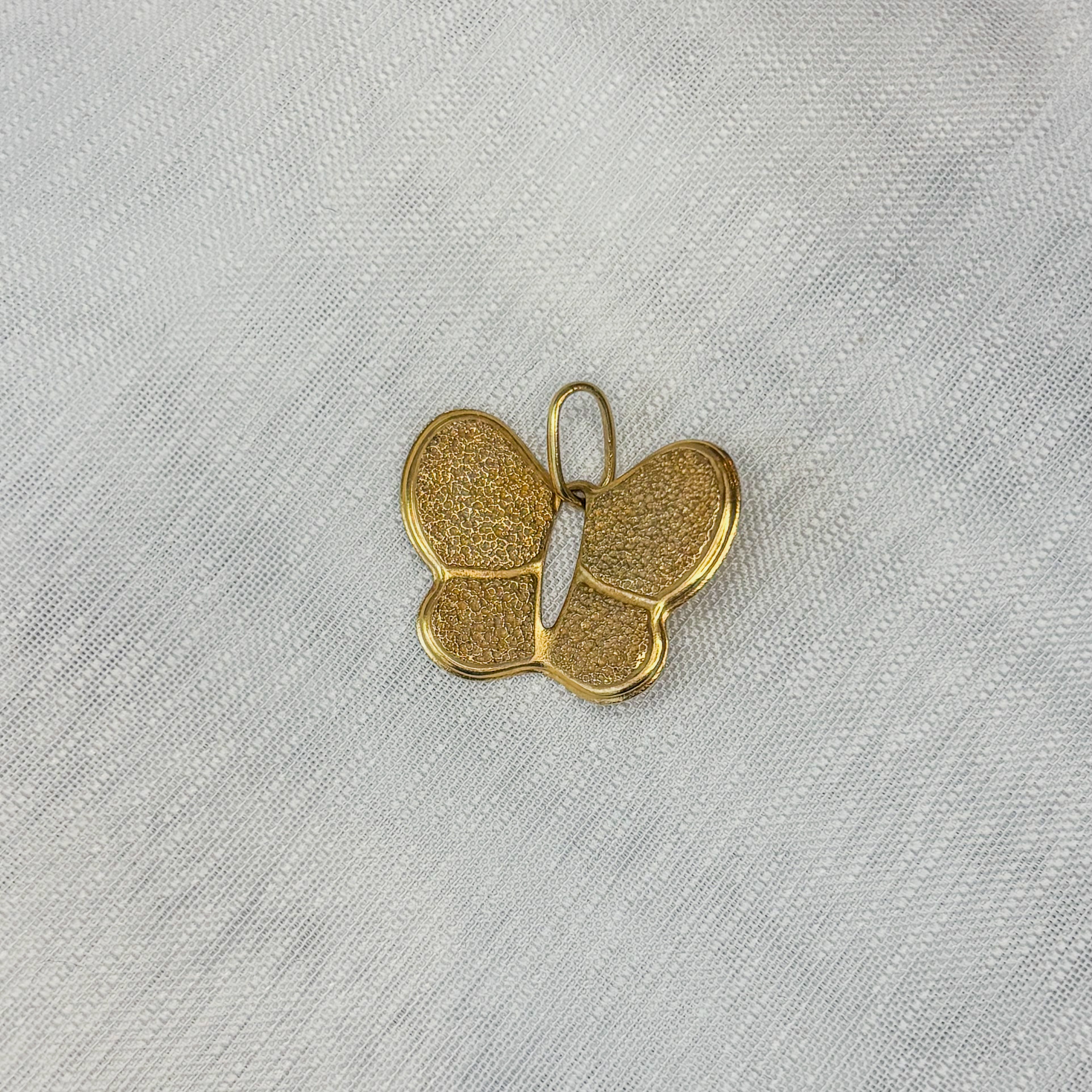 Butterfly Pendant 18k Solid Gold