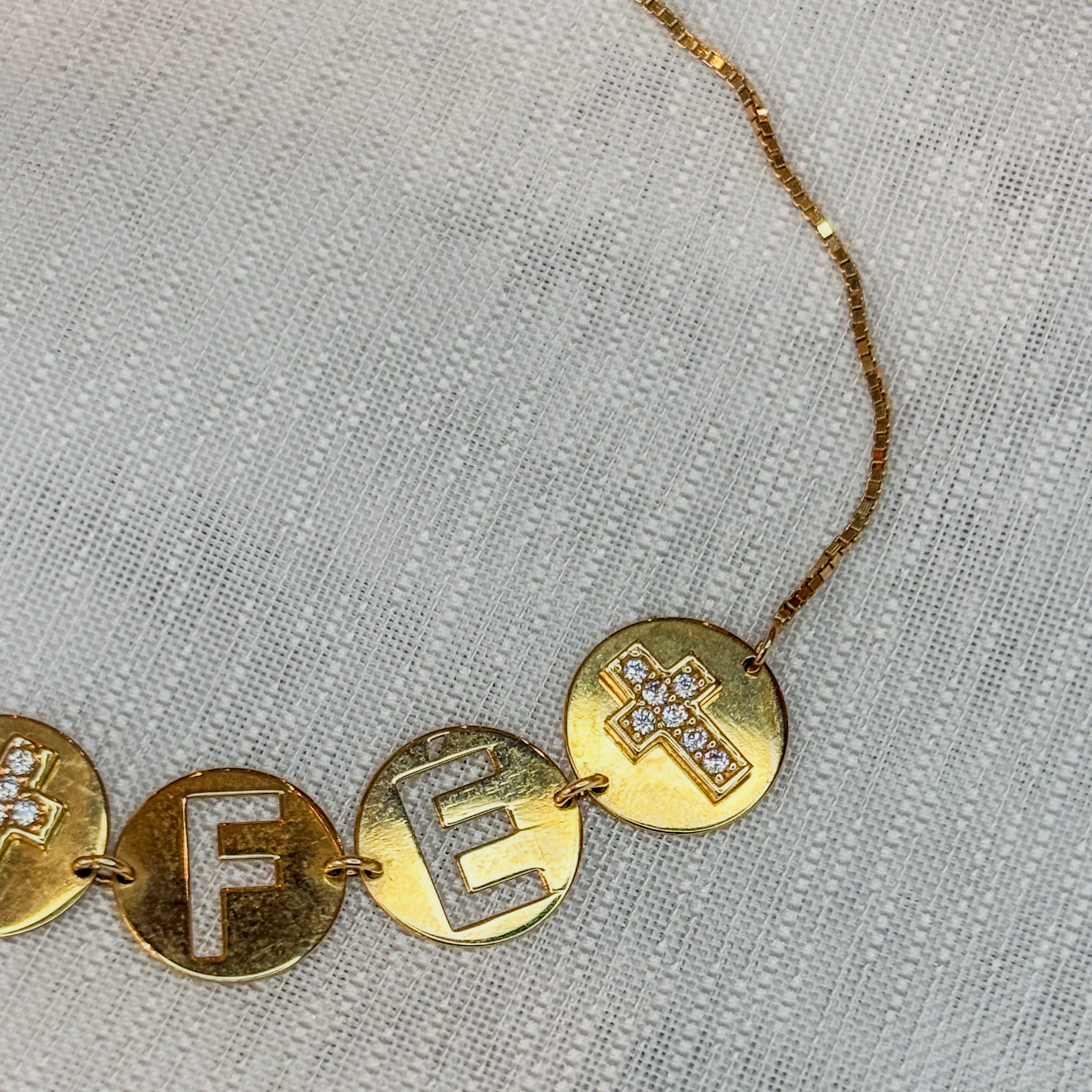 Zirconia Bracelet - 14k Solid Gold