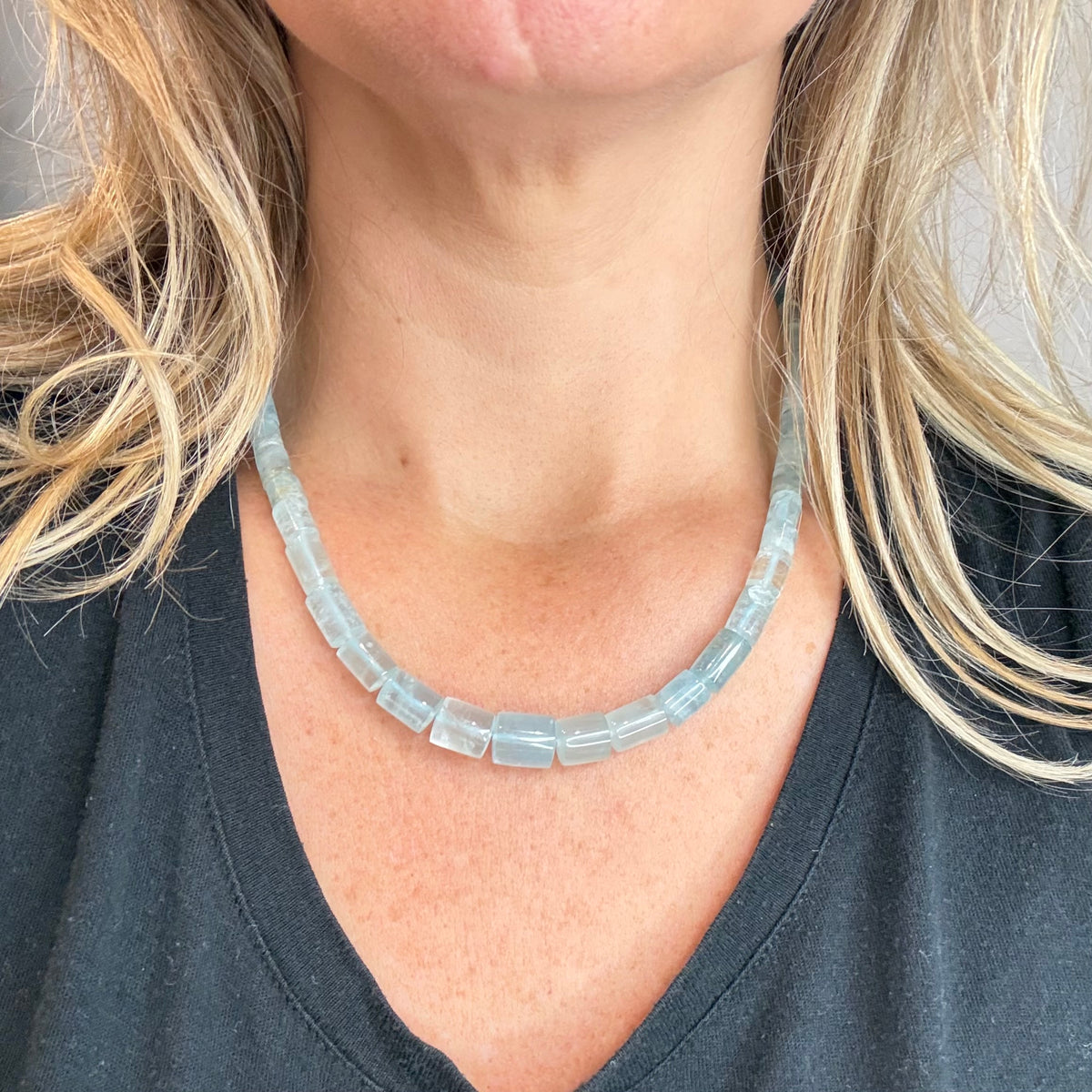 Aquamarine Serenity Beads Necklace — Limited Edition