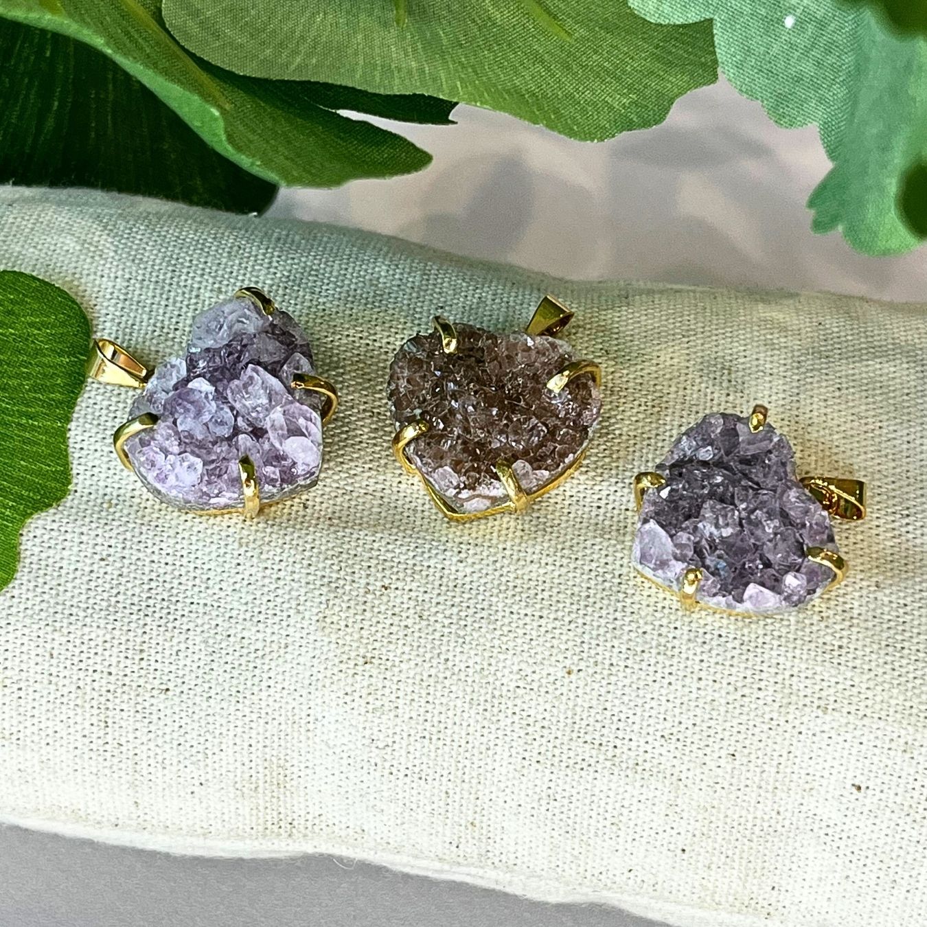 Amethyst - Heart-Shaped Pendant – Gold-Plated