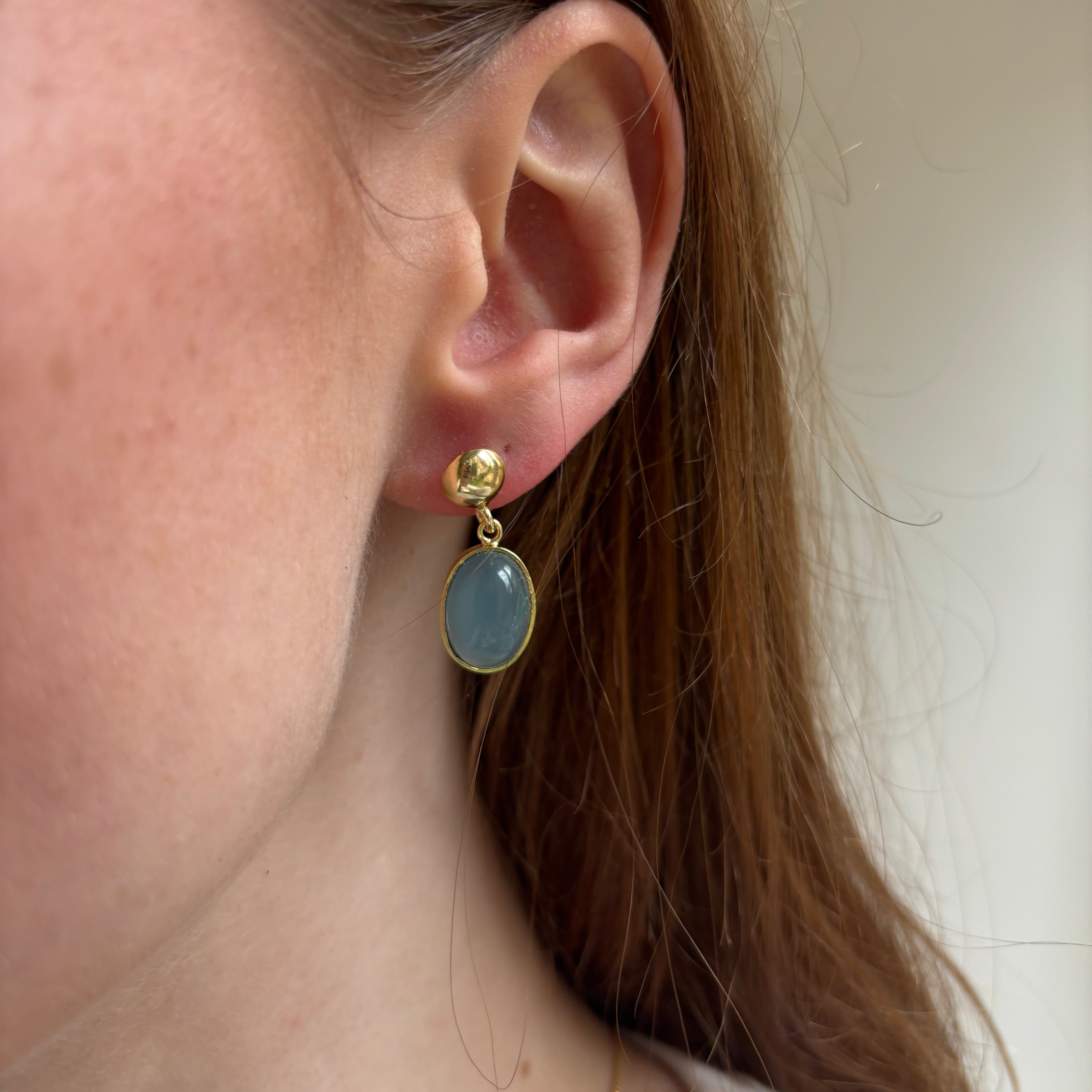 Aquamarine Earrings -True Gem Collection - Vermeil