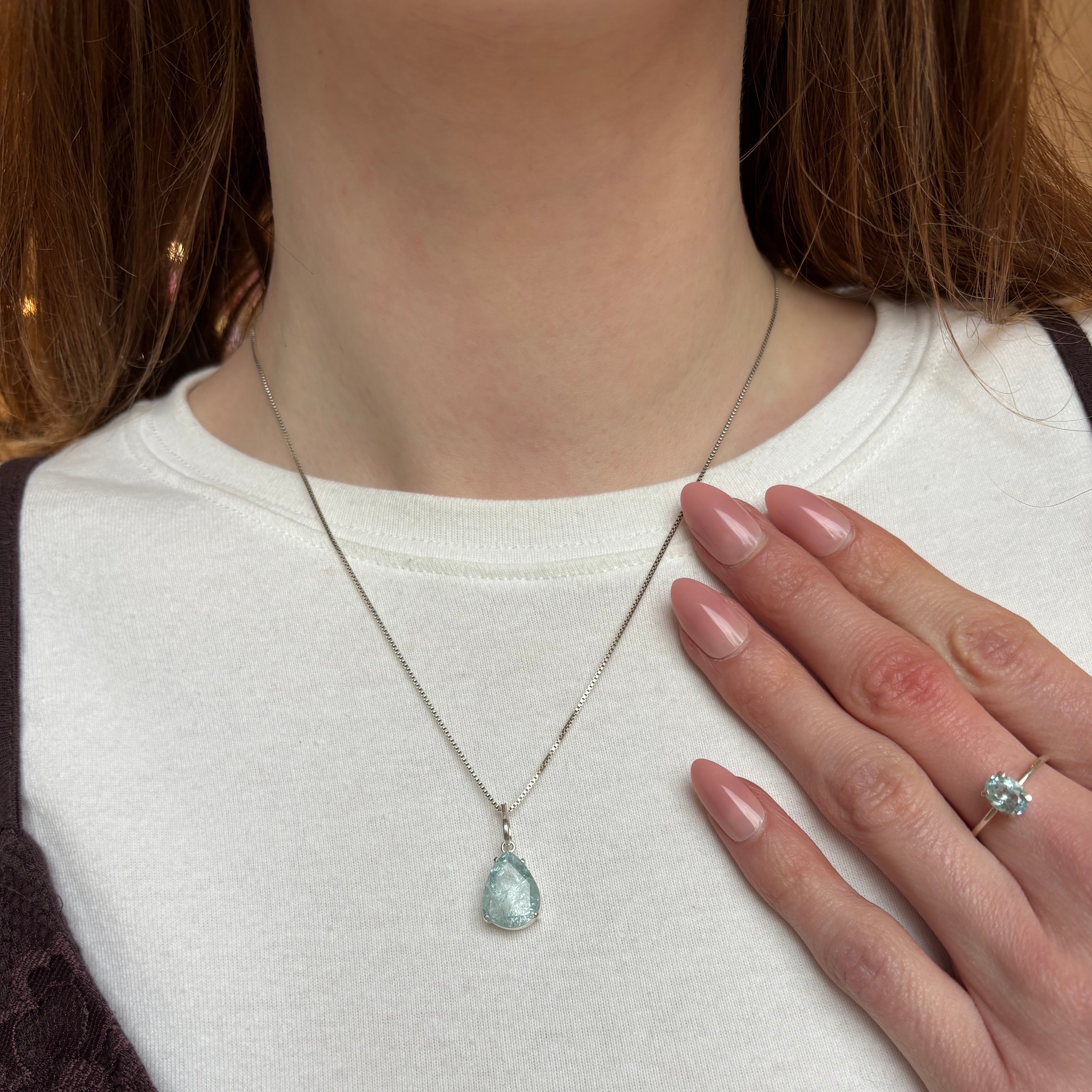 Aquamarine Ocean Whisper Petit Pendant - Limited Edition