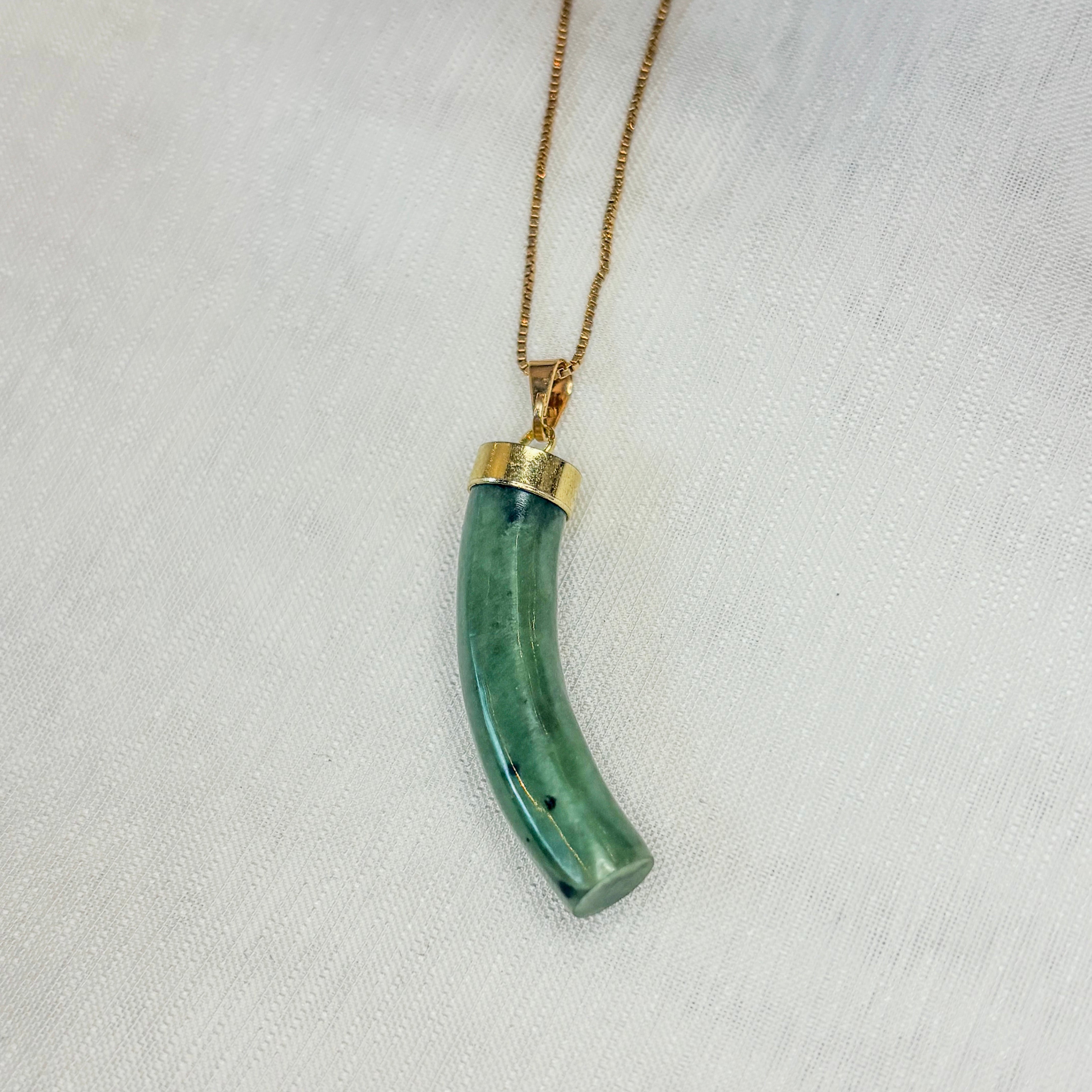 Jade Pendant - Sticks - Gold Plated