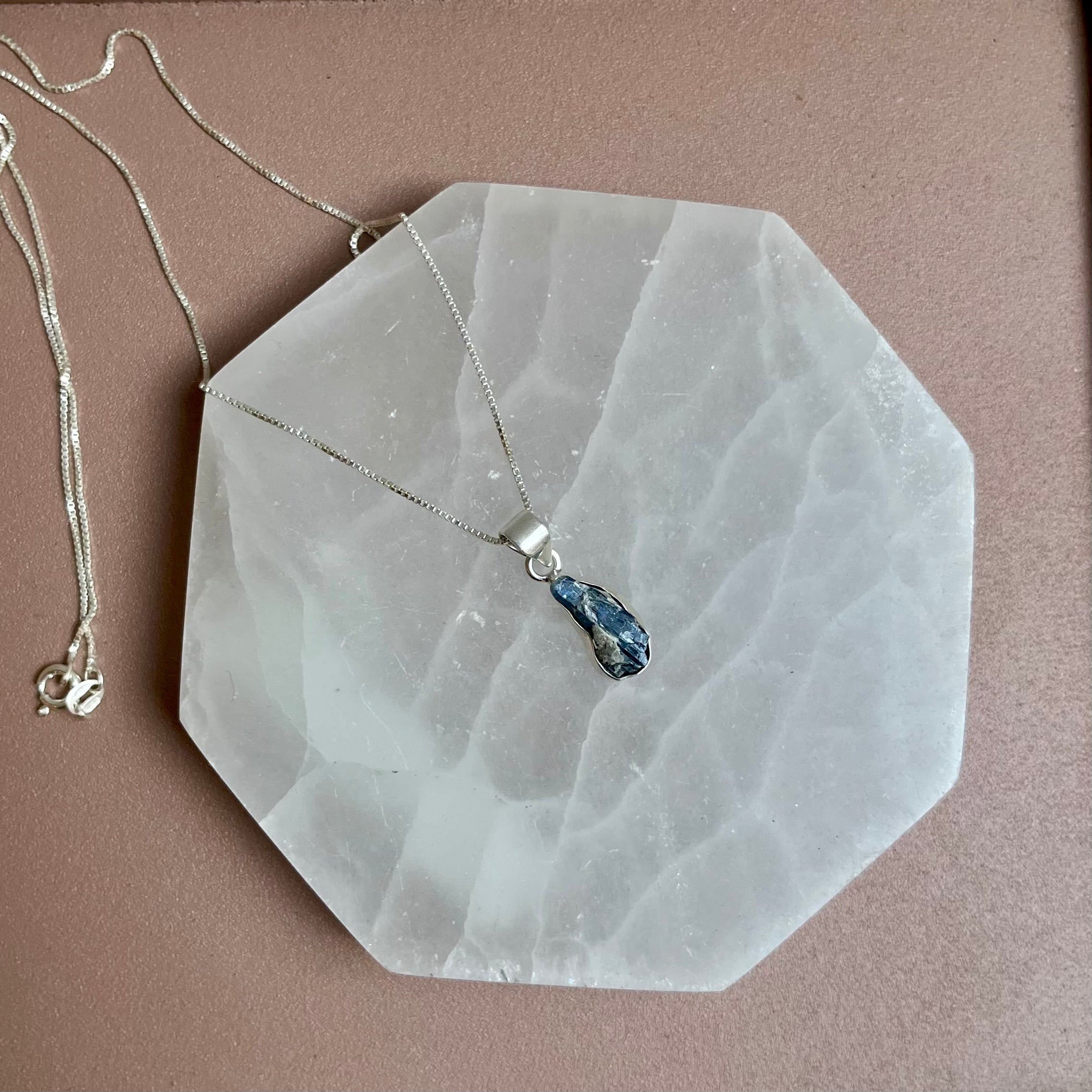 Blue Kyanite Necklace - Sterling Silver