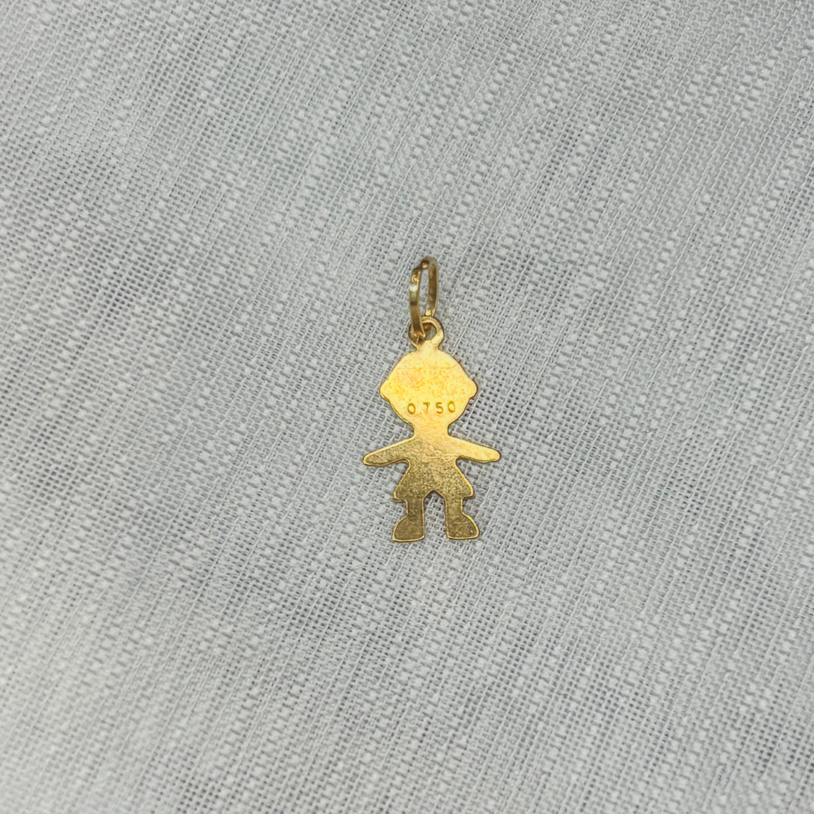 Pendant Little Boy Pendant - 18k Solid Gold