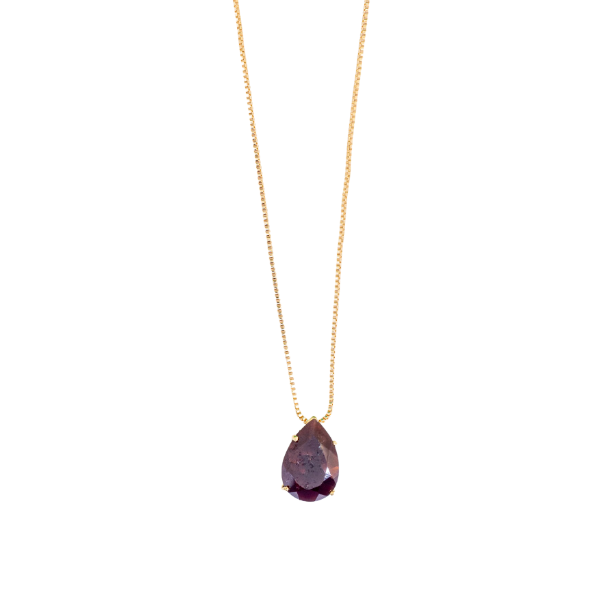 Various Stones - Drop of Heaven - Necklace - Gold Plated