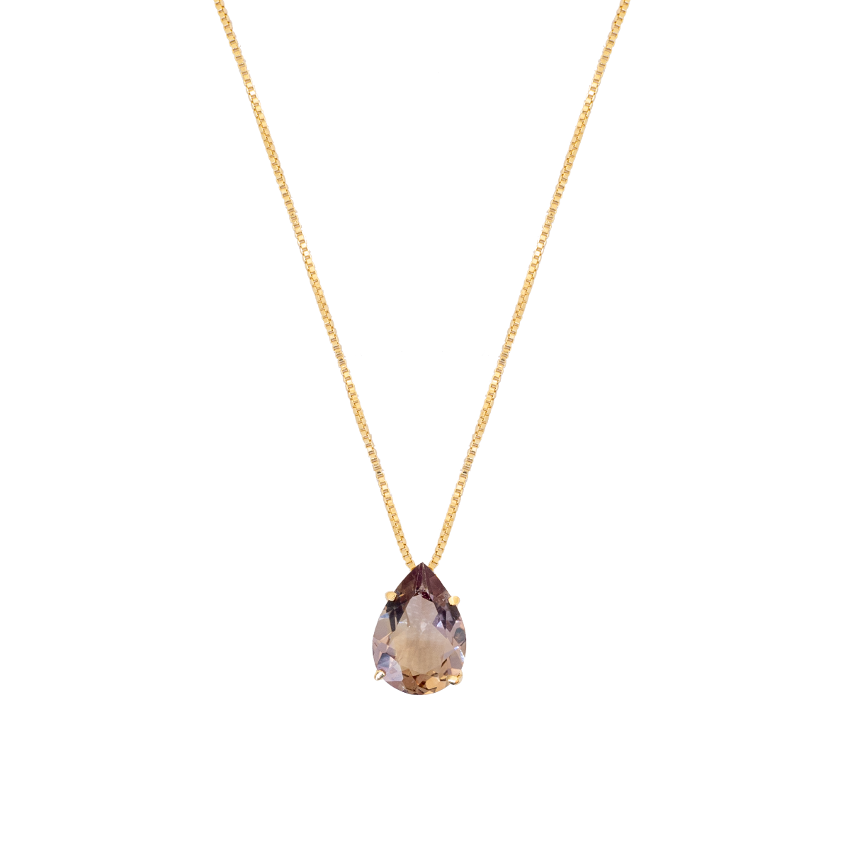 Various Stones - Drop of Heaven - Necklace - Gold Plated