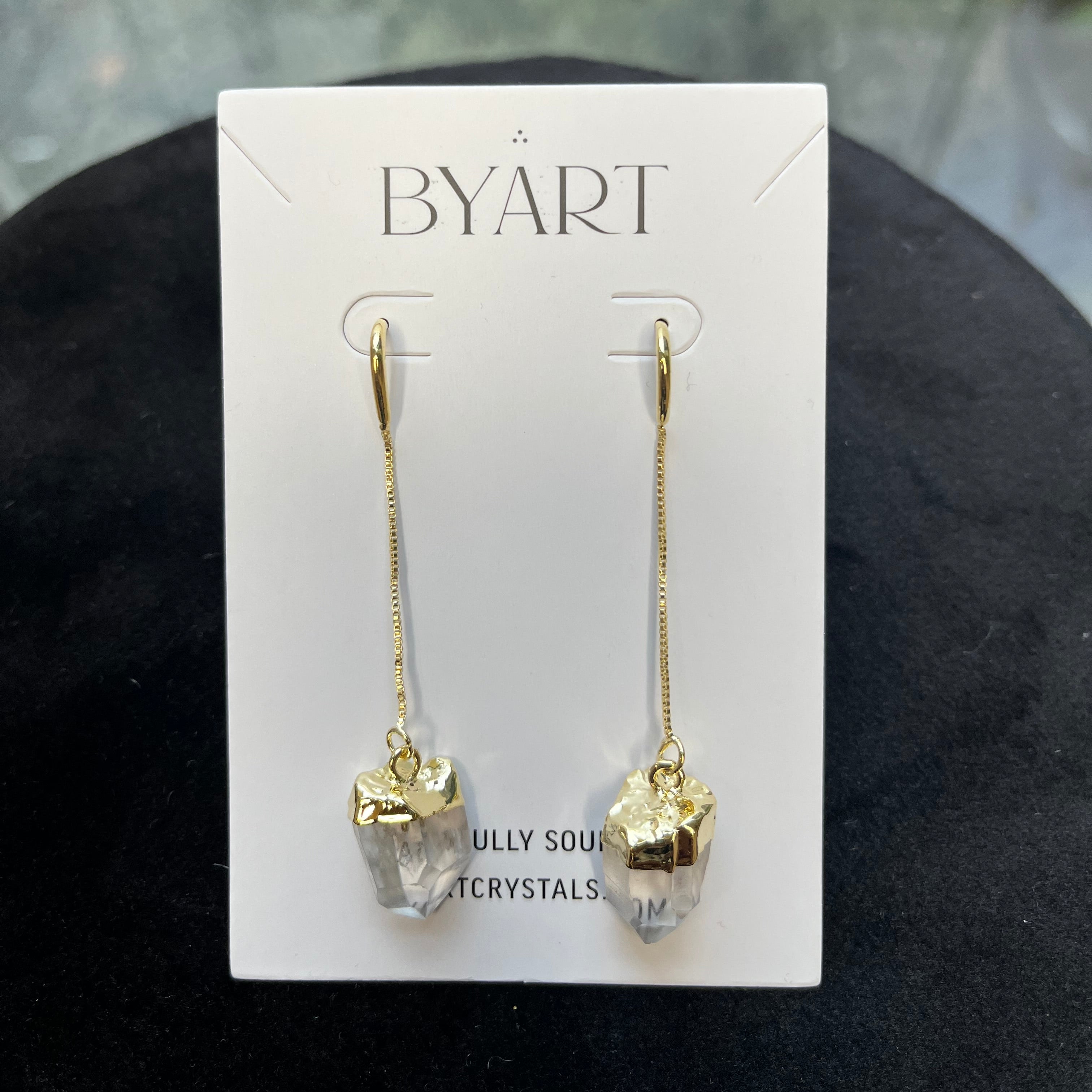 Clear Quartz Threaded Earrings