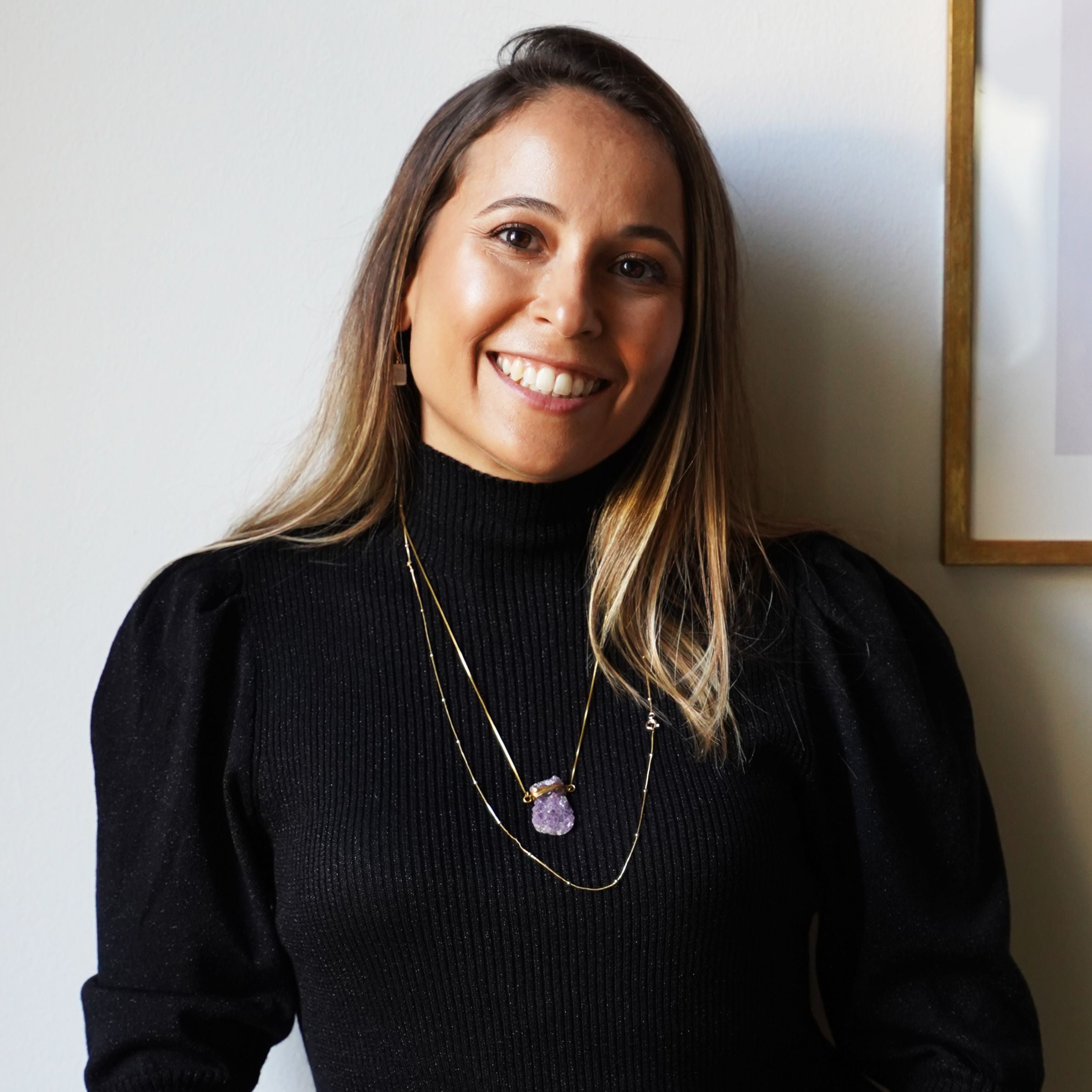 Amethyst - Wrapped Geode Necklace - Gold Plated