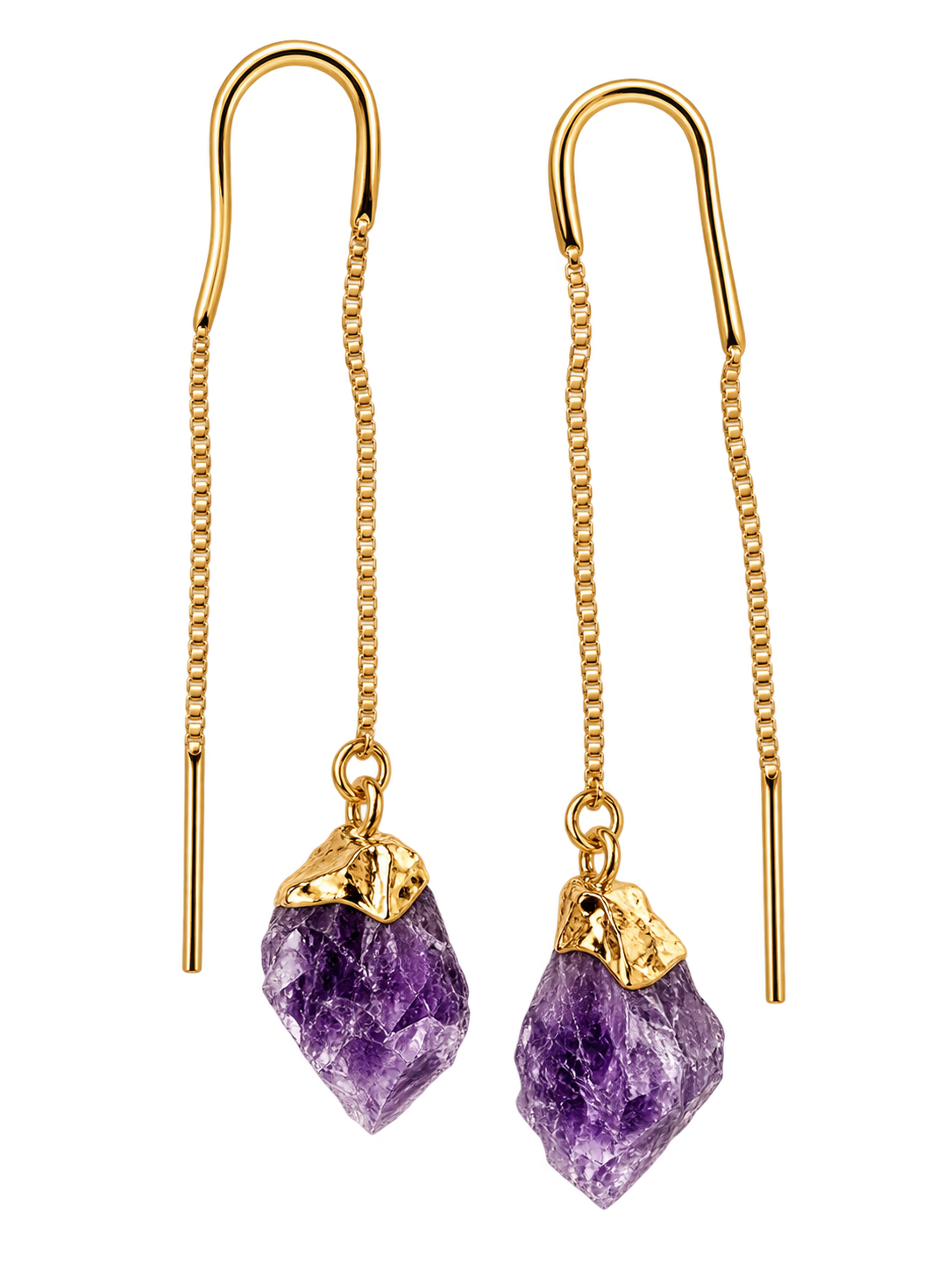 Amethyst - Durchzieher - Vergoldet