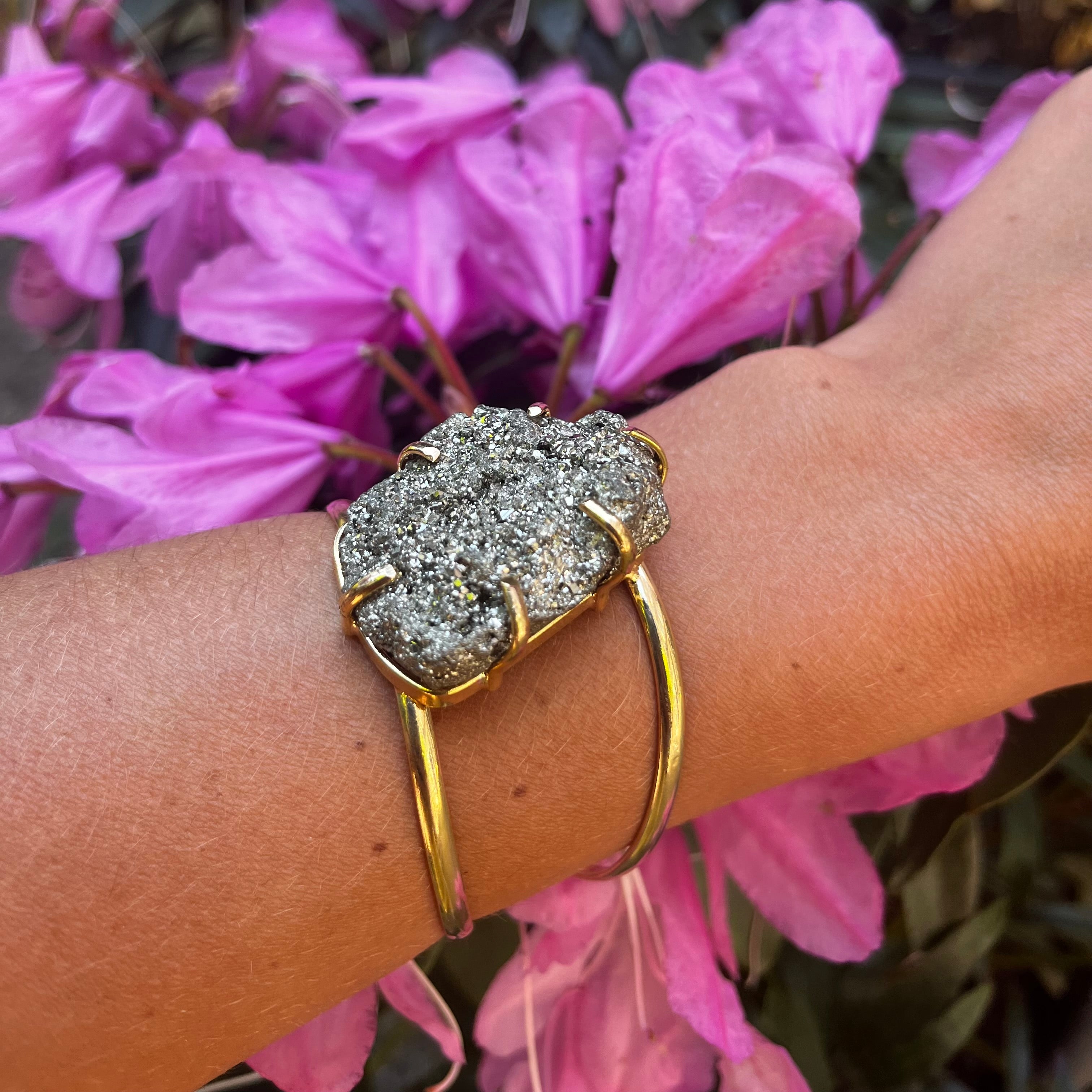 Pyrite Bracelet- Gold Plated