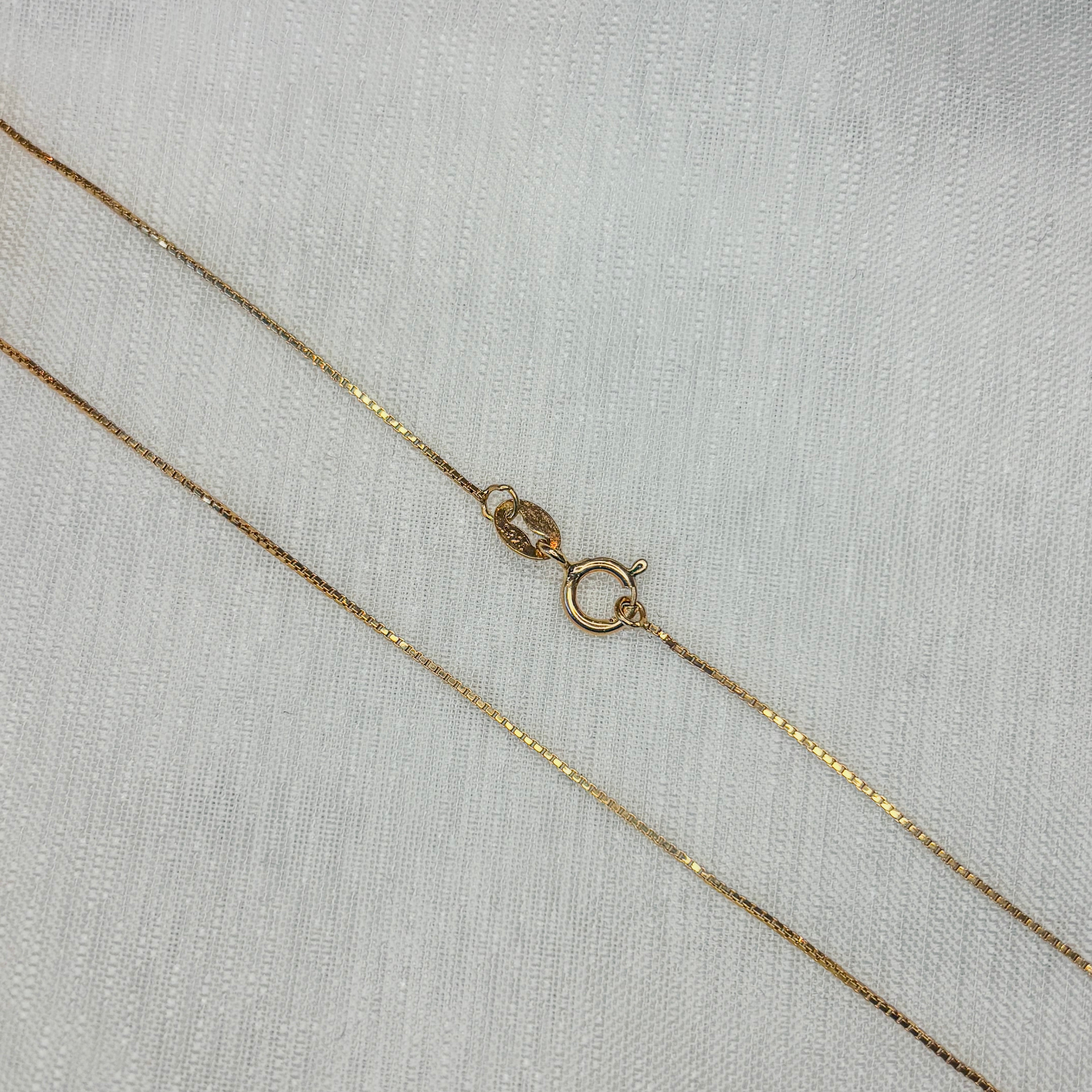 Jade and Zirconia Drop Necklace - Vermeil