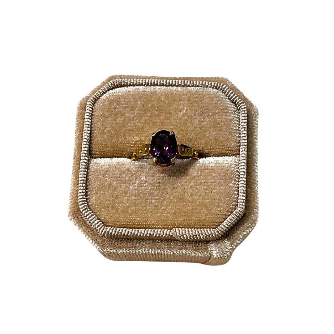 Amethyst Ring - 14k Solid Gold