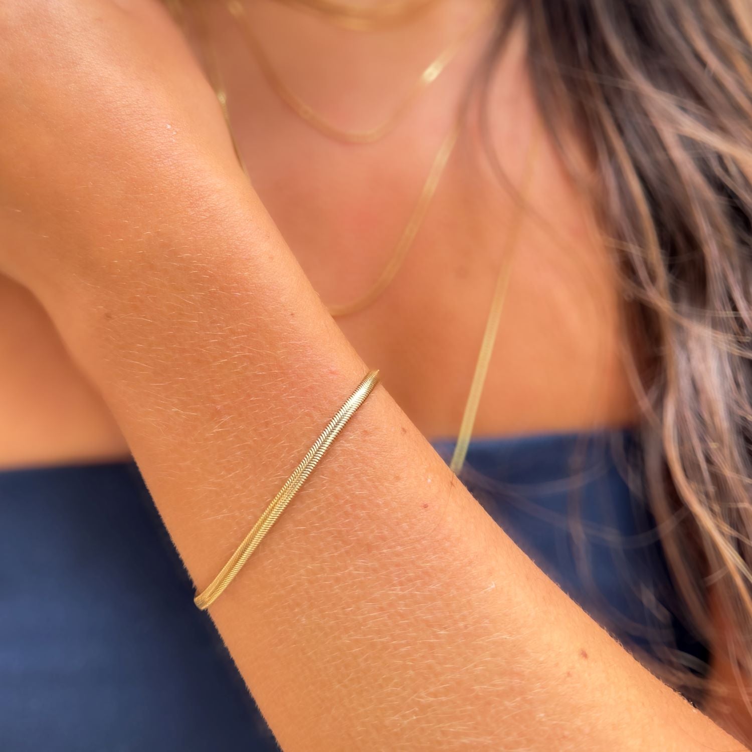 Snake Chain - Bracelet - Gold Plated