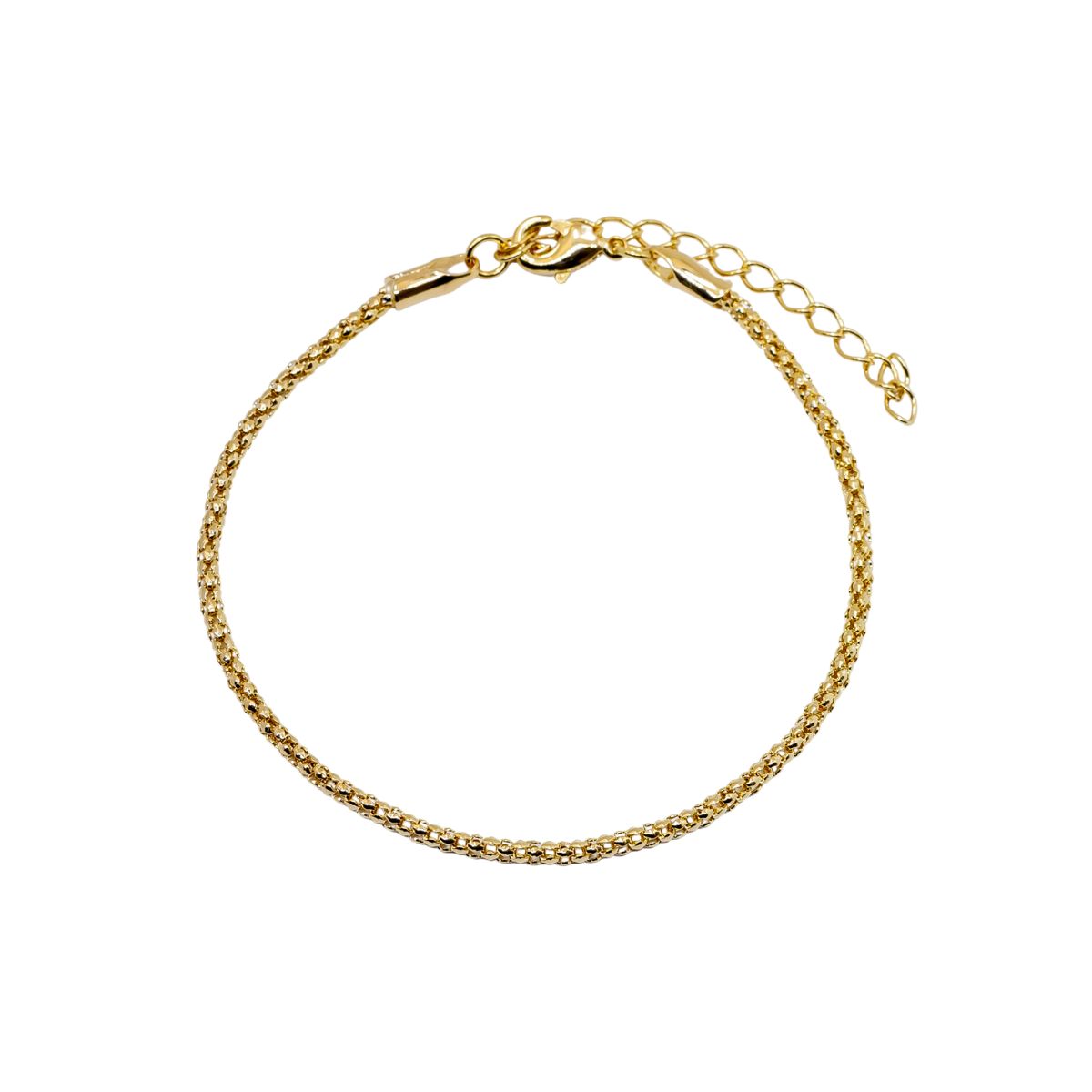 Popcorn Chain - Bracelet - Gold Plated