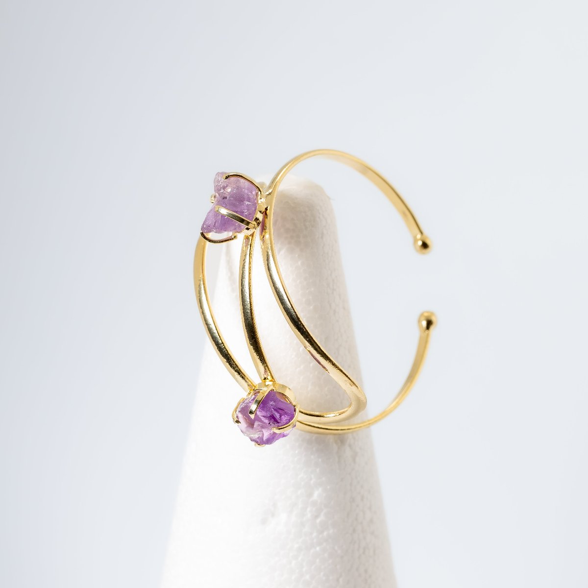 Amethist - Infinity Armband - Verguld