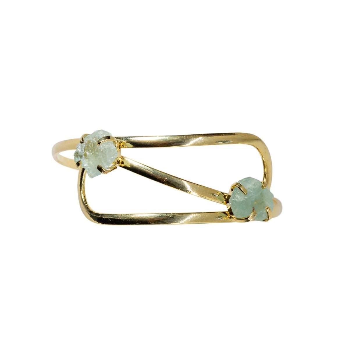 Aquamarine - Infinity Bracelet - Gold Plated