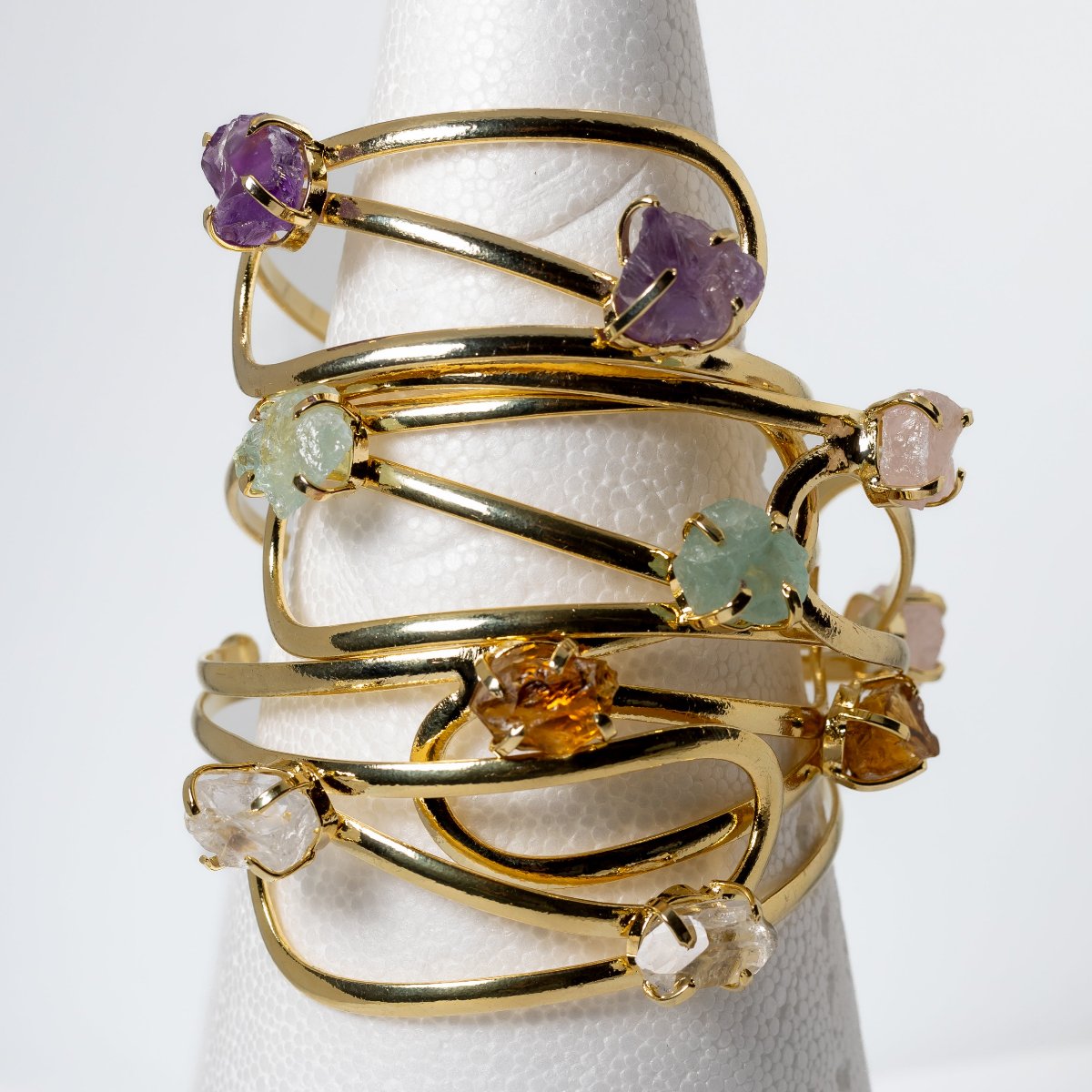 Citrine - Infinity Bracelet - Gold Plated