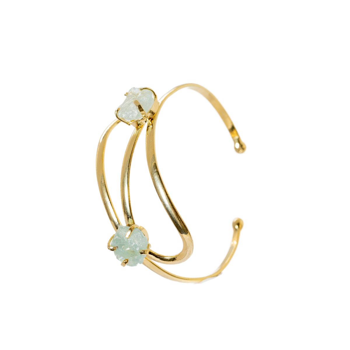Aquamarine - Infinity Bracelet - Gold Plated