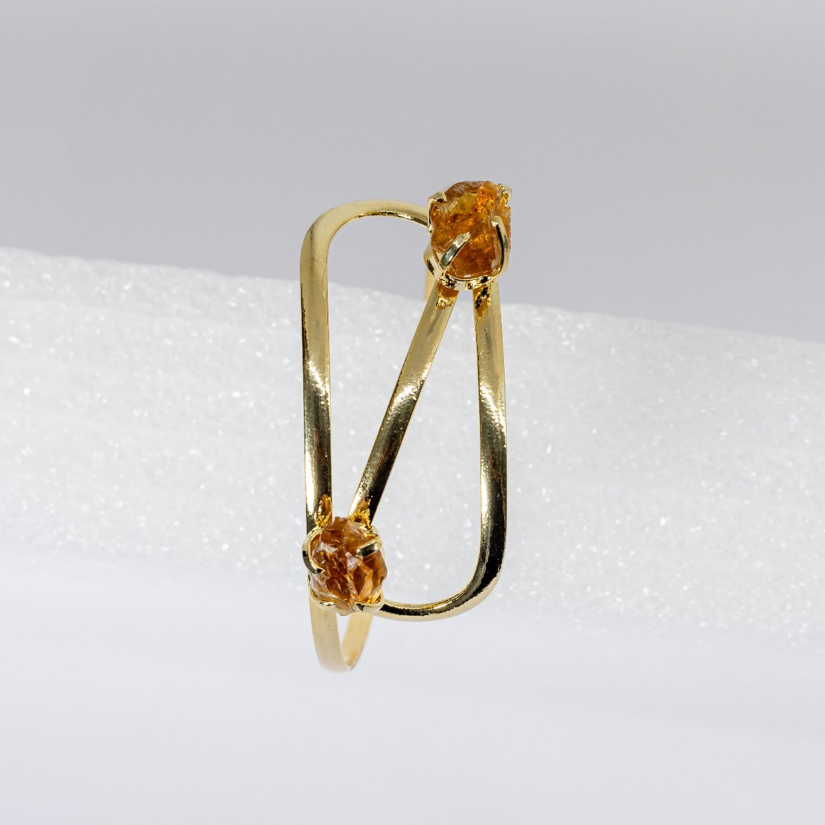 Citrine - Infinity Bracelet - Gold Plated