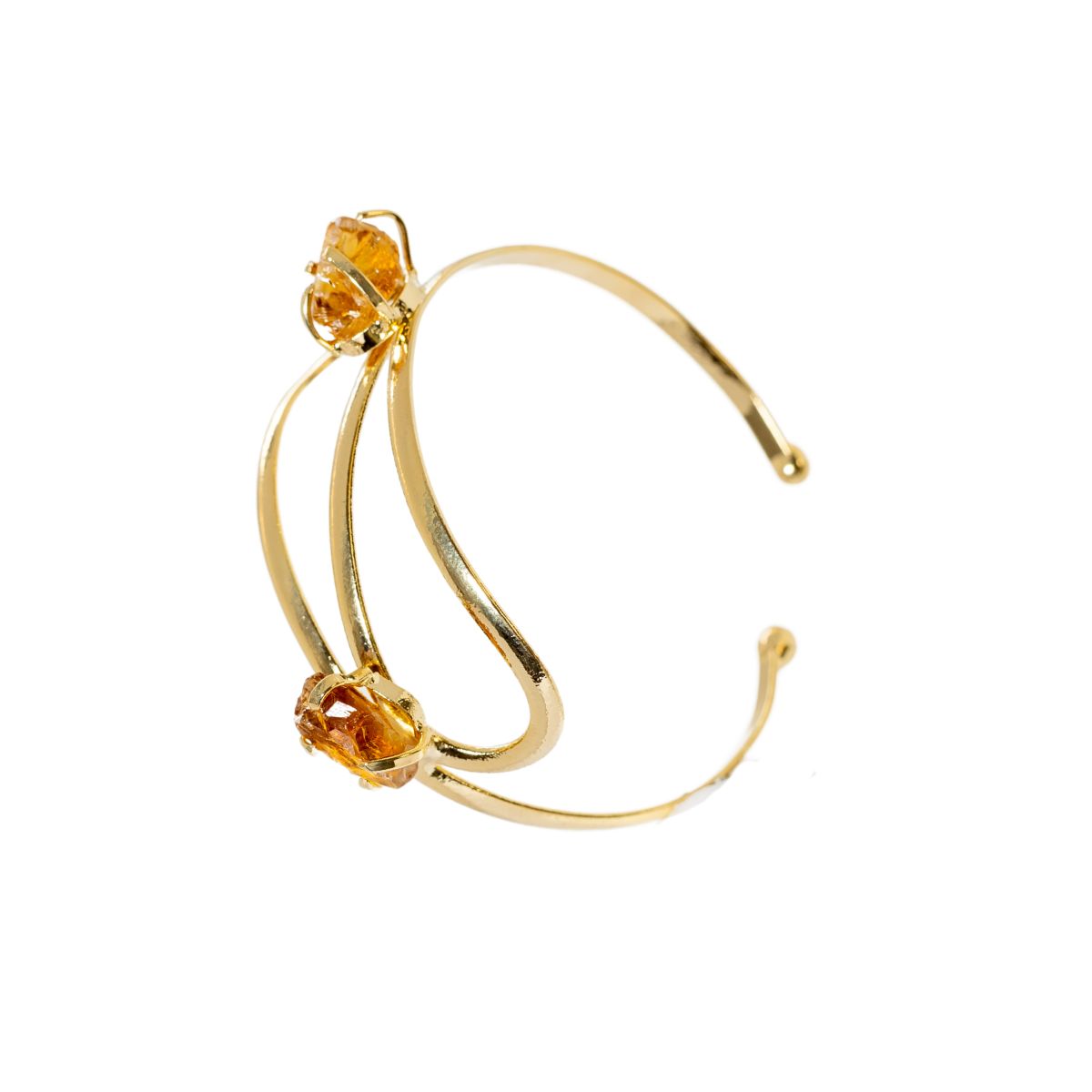 Citrine - Infinity Bracelet - Gold Plated