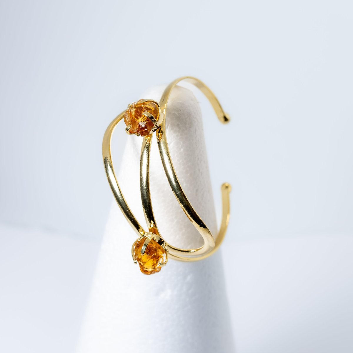 Citrine - Infinity Bracelet - Gold Plated