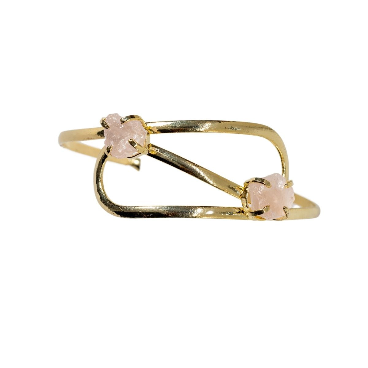 Rose Quartz - Infinity Bracelet - Gold Plated