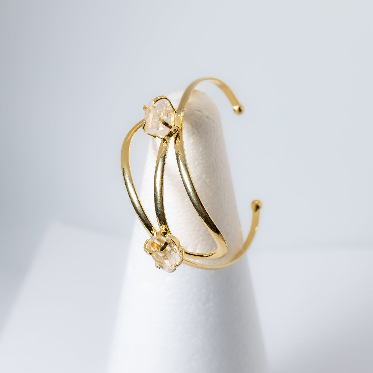 Rose Quartz - Infinity Bracelet - Gold Plated