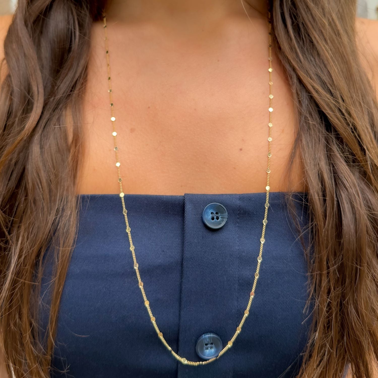 Sparkly Chain - Necklace - Gold Plated