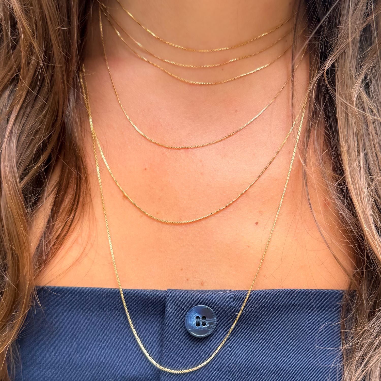 Classic Box Chain - Necklace - Gold Plated
