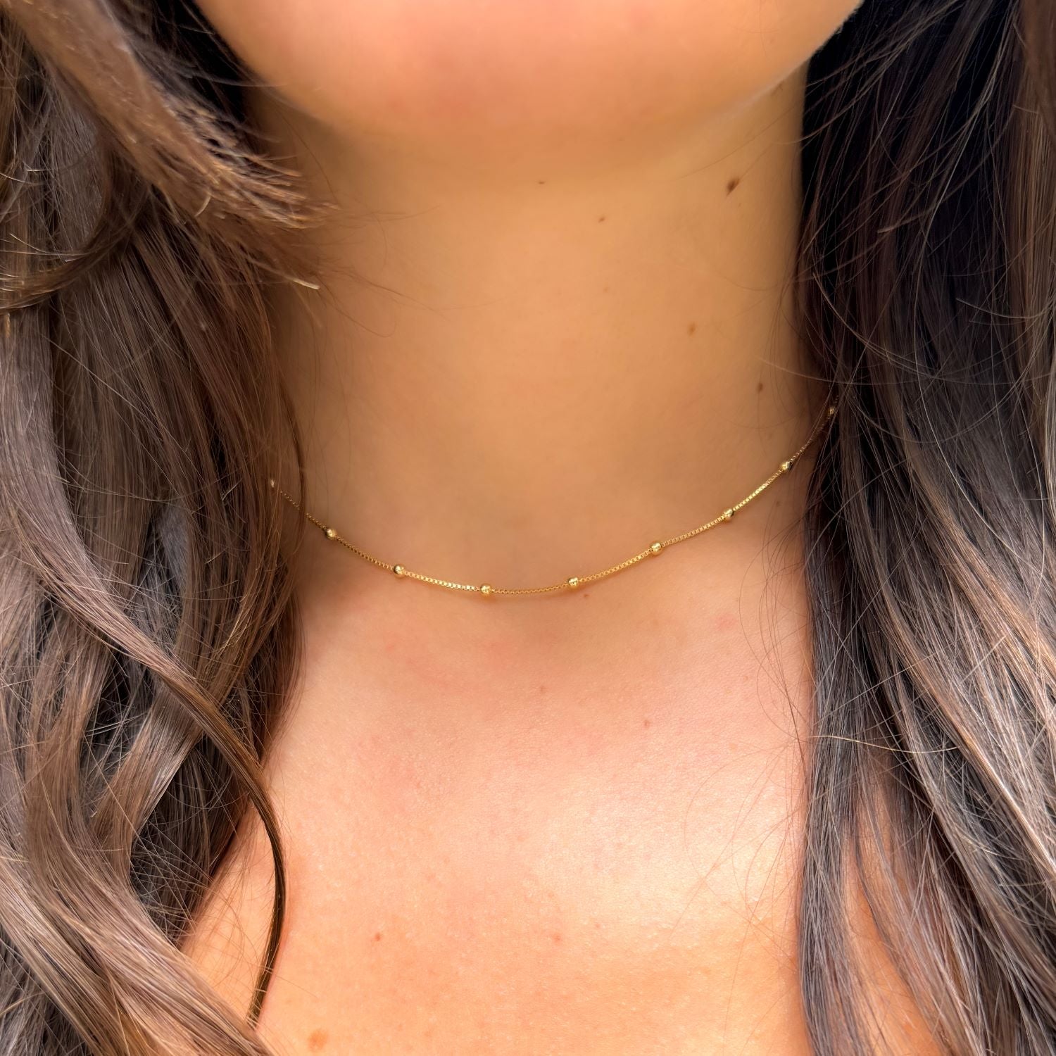 Dotted Chain - Necklace - Gold Plated