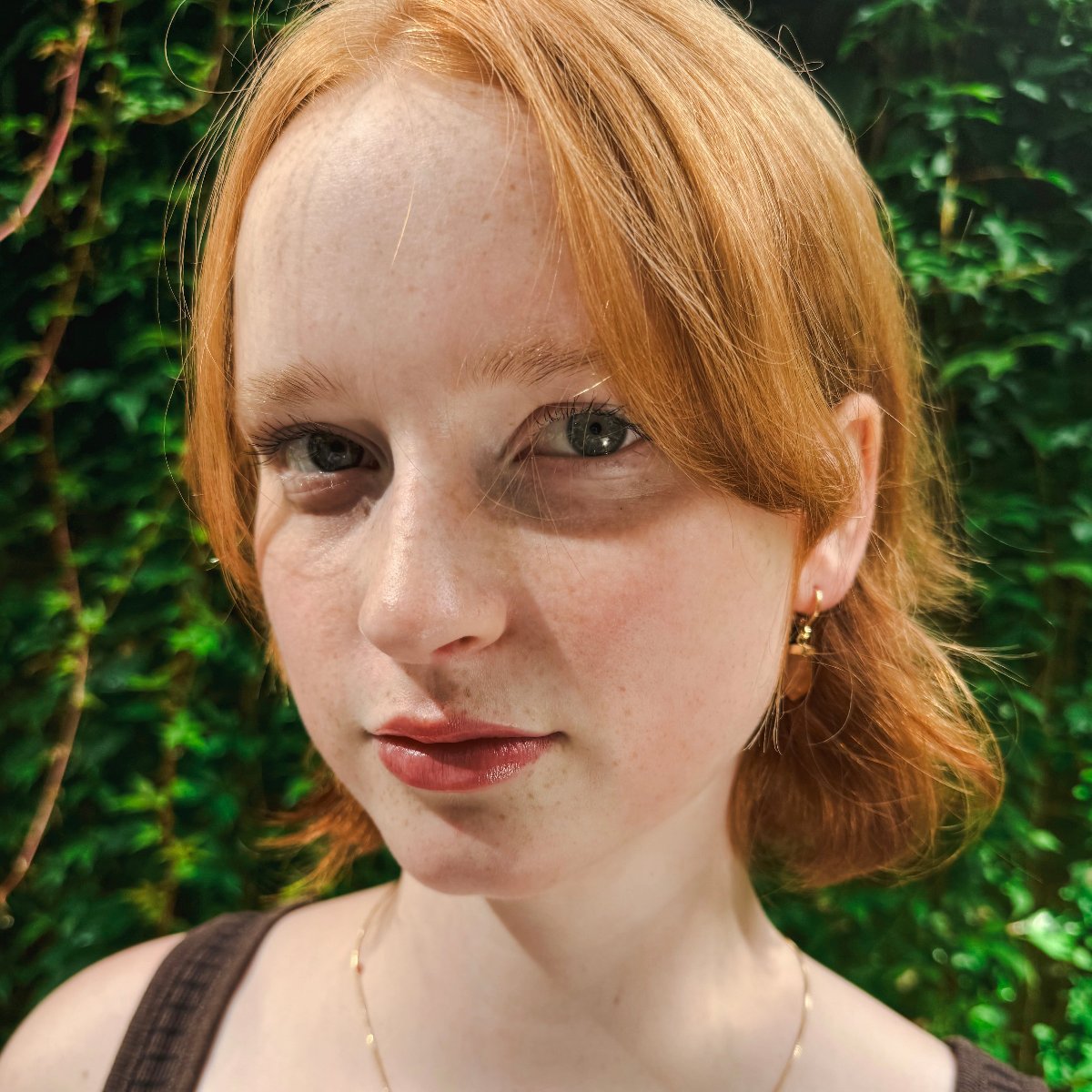 Orange Agate Pointed Prism - Hoop Earrings - Gold Plated