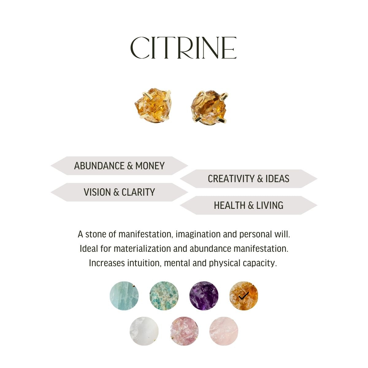 Various Stones - Lollipop Studs Earrings - Gold Plated