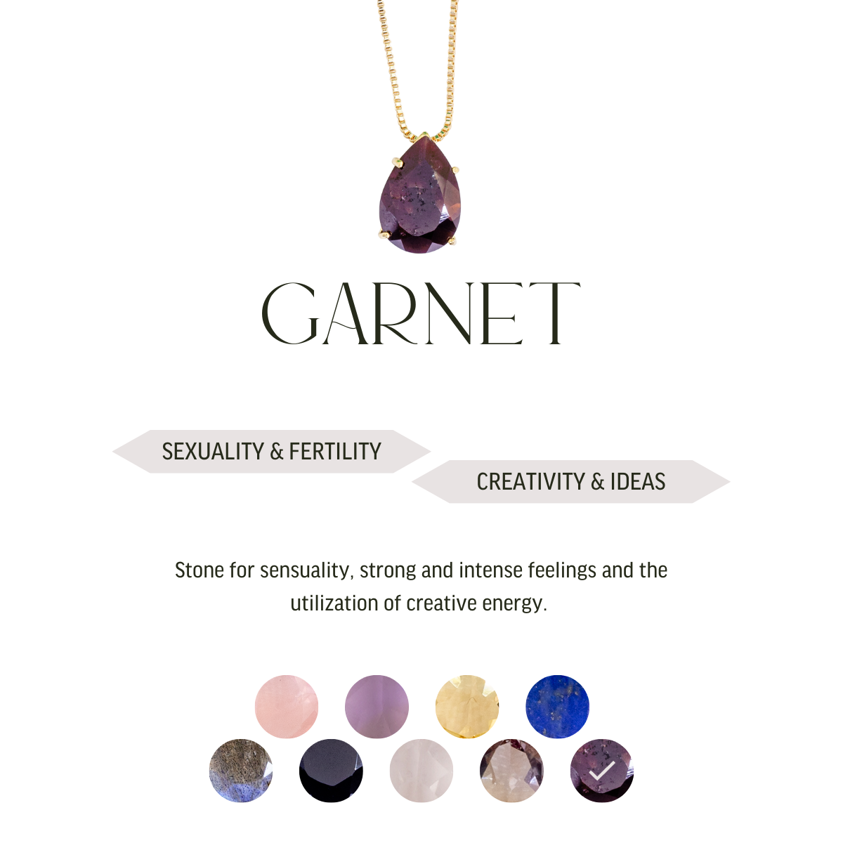 Various Stones - Drop of Heaven - Necklace - Gold Plated