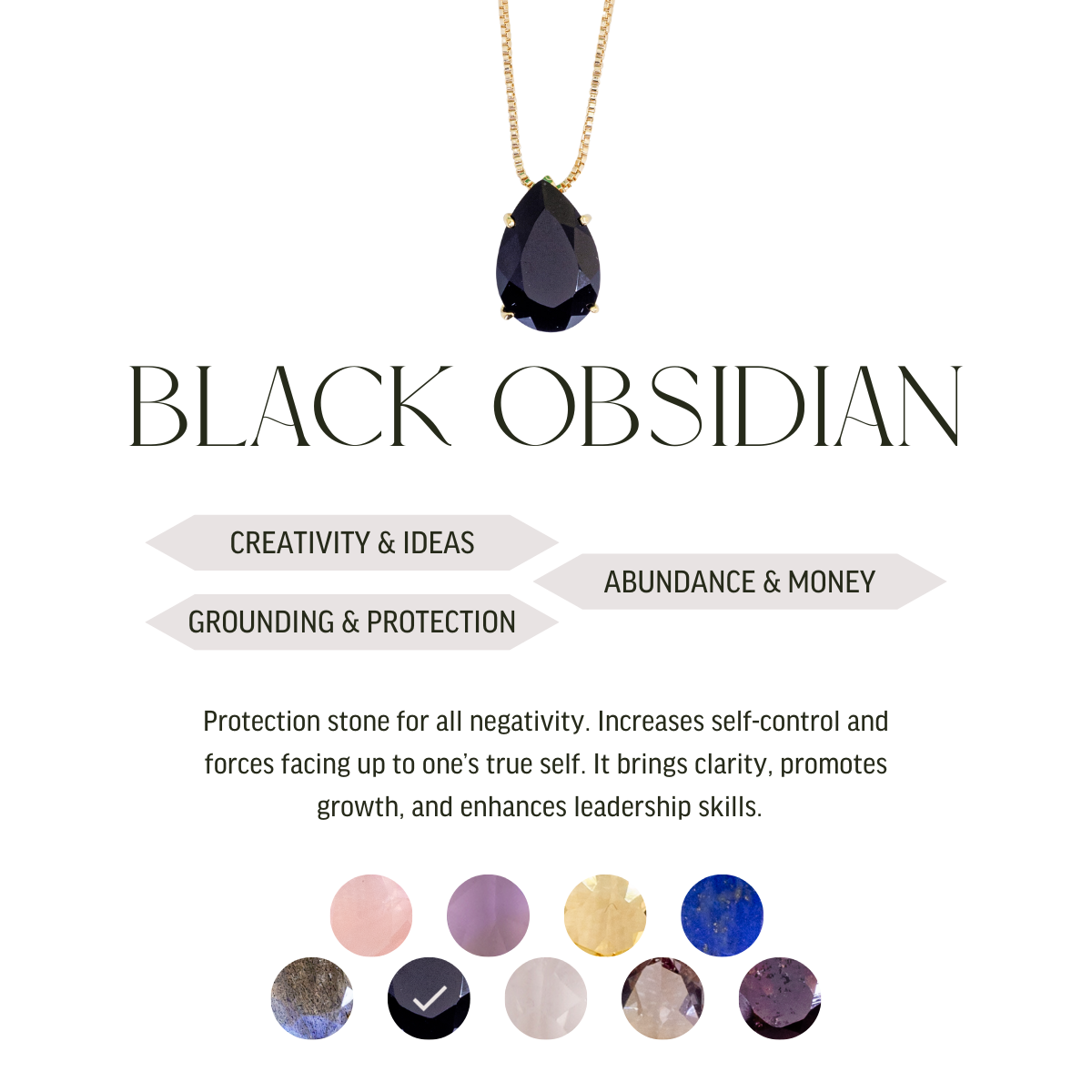 Various Stones - Drop of Heaven - Necklace - Gold Plated