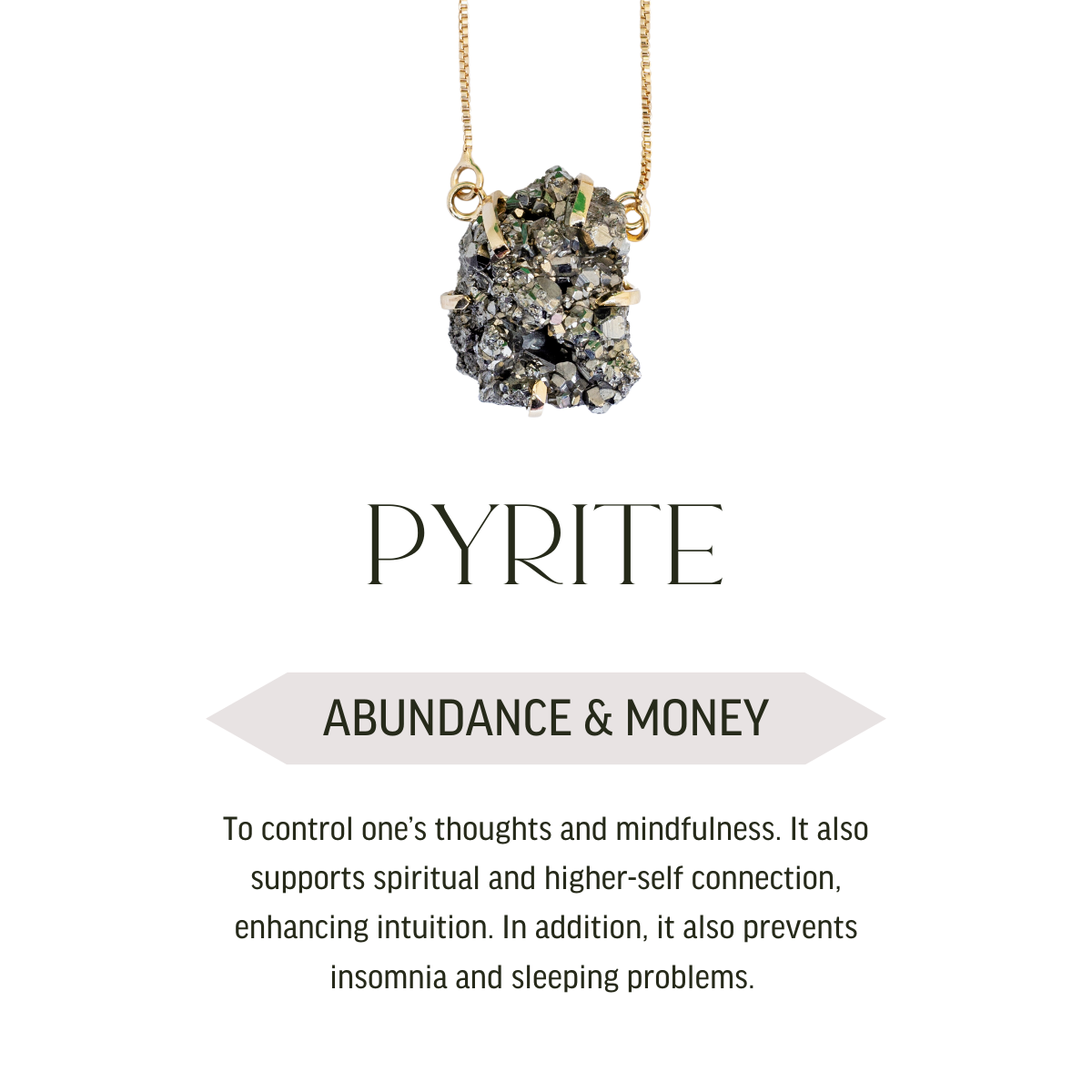 Pyrite - Raw Necklace - Gold Plated
